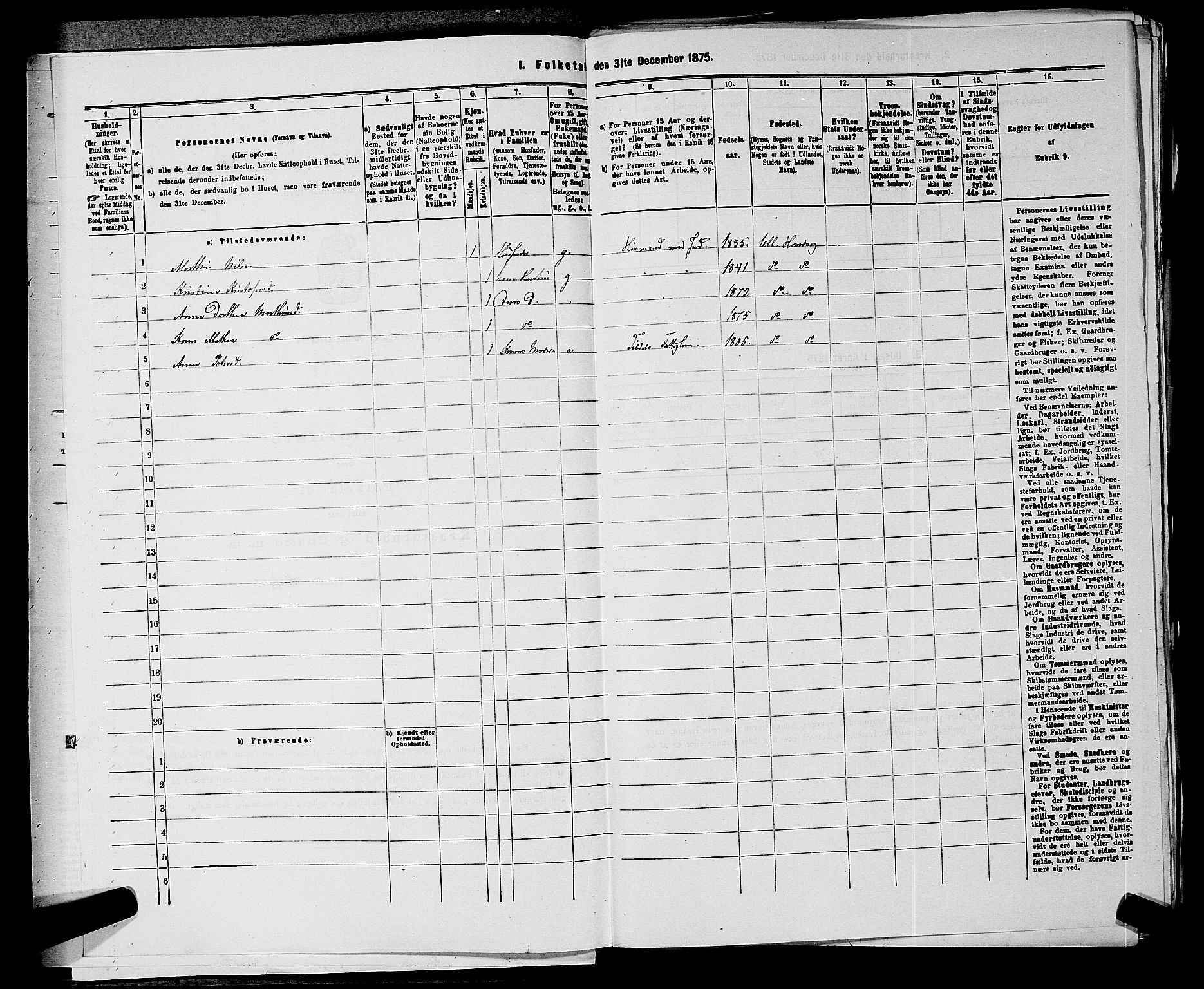 RA, 1875 census for 0235P Ullensaker, 1875, p. 334