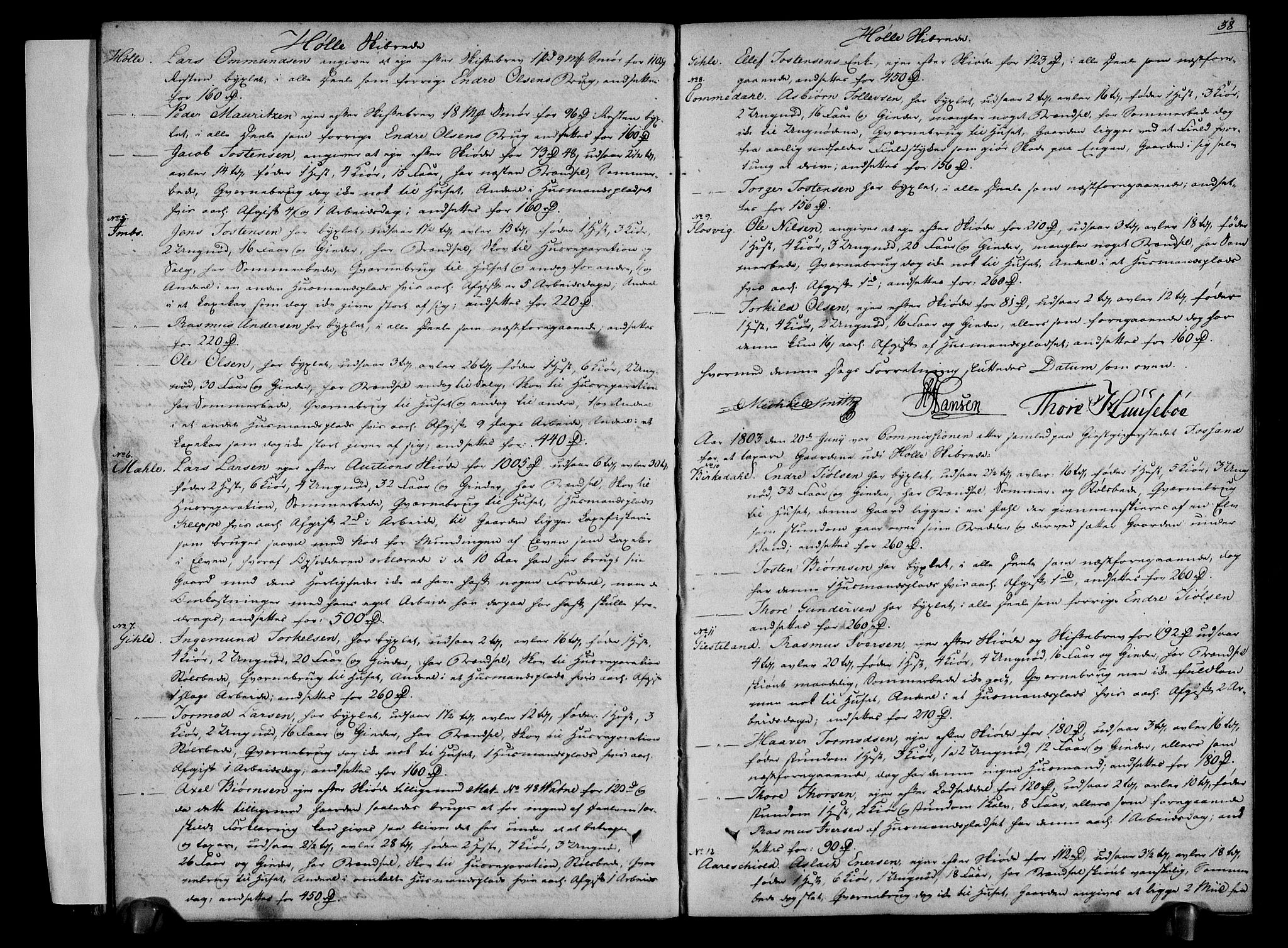 Rentekammeret inntil 1814, Realistisk ordnet avdeling, AV/RA-EA-4070/N/Ne/Nea/L0100: Ryfylke fogderi. Deliberasjonsprotokoll, 1803, p. 40