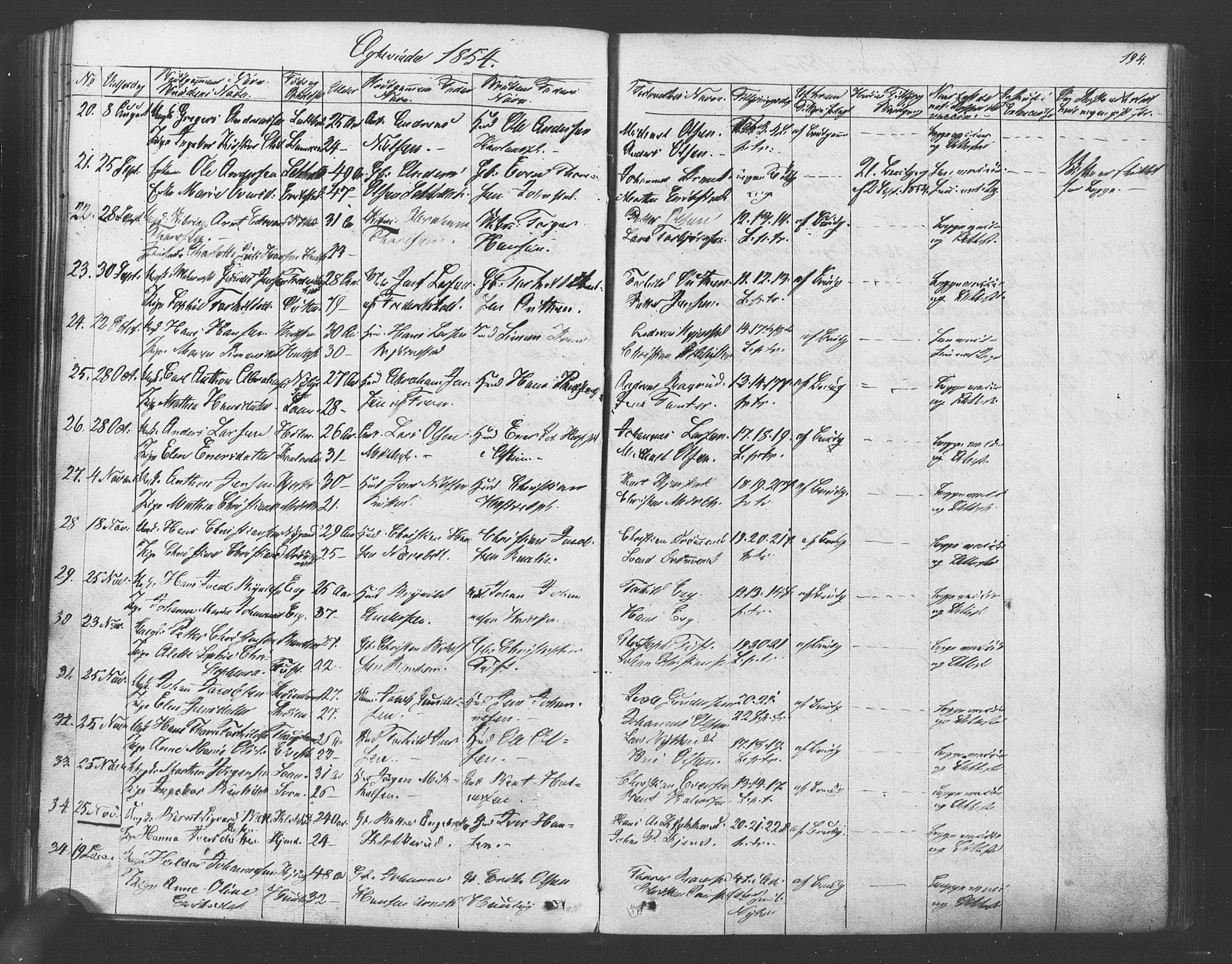 Vestby prestekontor Kirkebøker, SAO/A-10893/F/Fa/L0007: Parish register (official) no. I 7, 1850-1862, p. 194