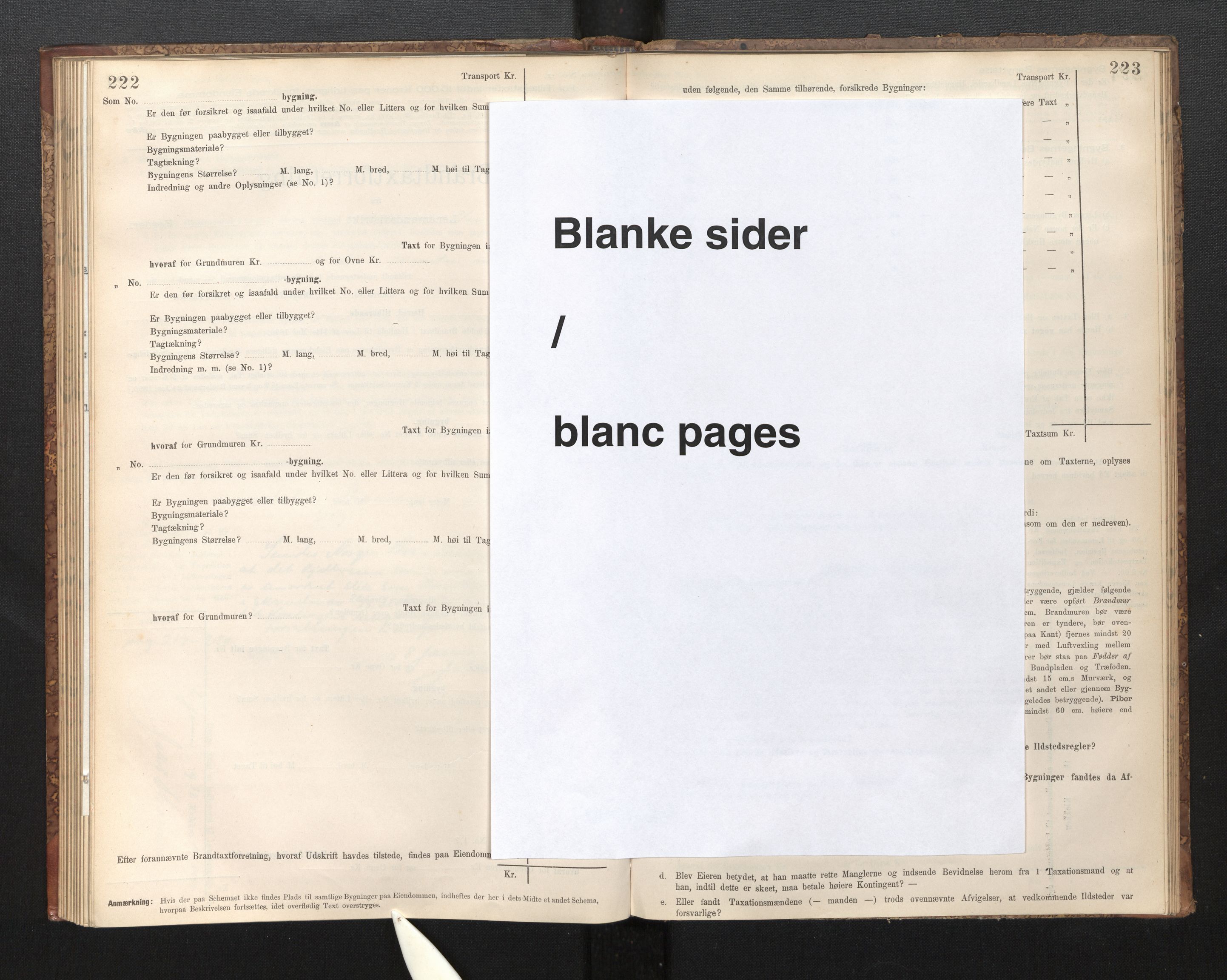 Lensmannen i Gloppen og Breim, AV/SAB-A-27801/0012/L0003: Branntakstprotokoll, skjematakst, 1894-1931, p. 222-223