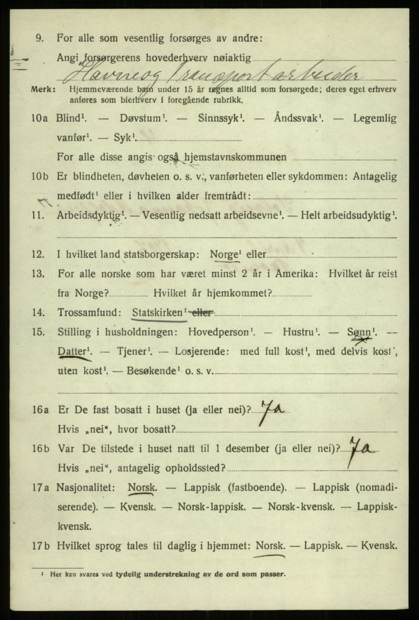 SATØ, 1920 census for Tromsø, 1920, p. 22142