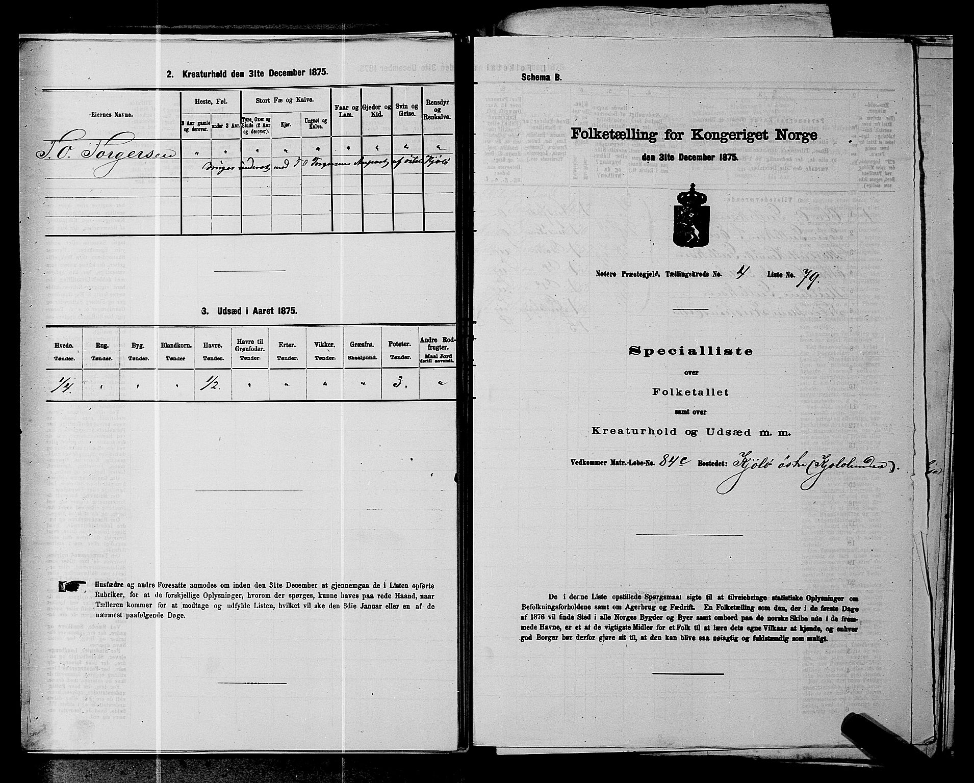 SAKO, 1875 census for 0722P Nøtterøy, 1875, p. 962