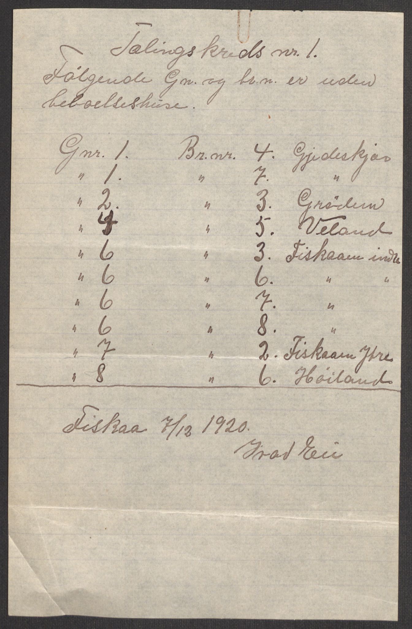 SAST, 1920 census for Strand, 1920, p. 10