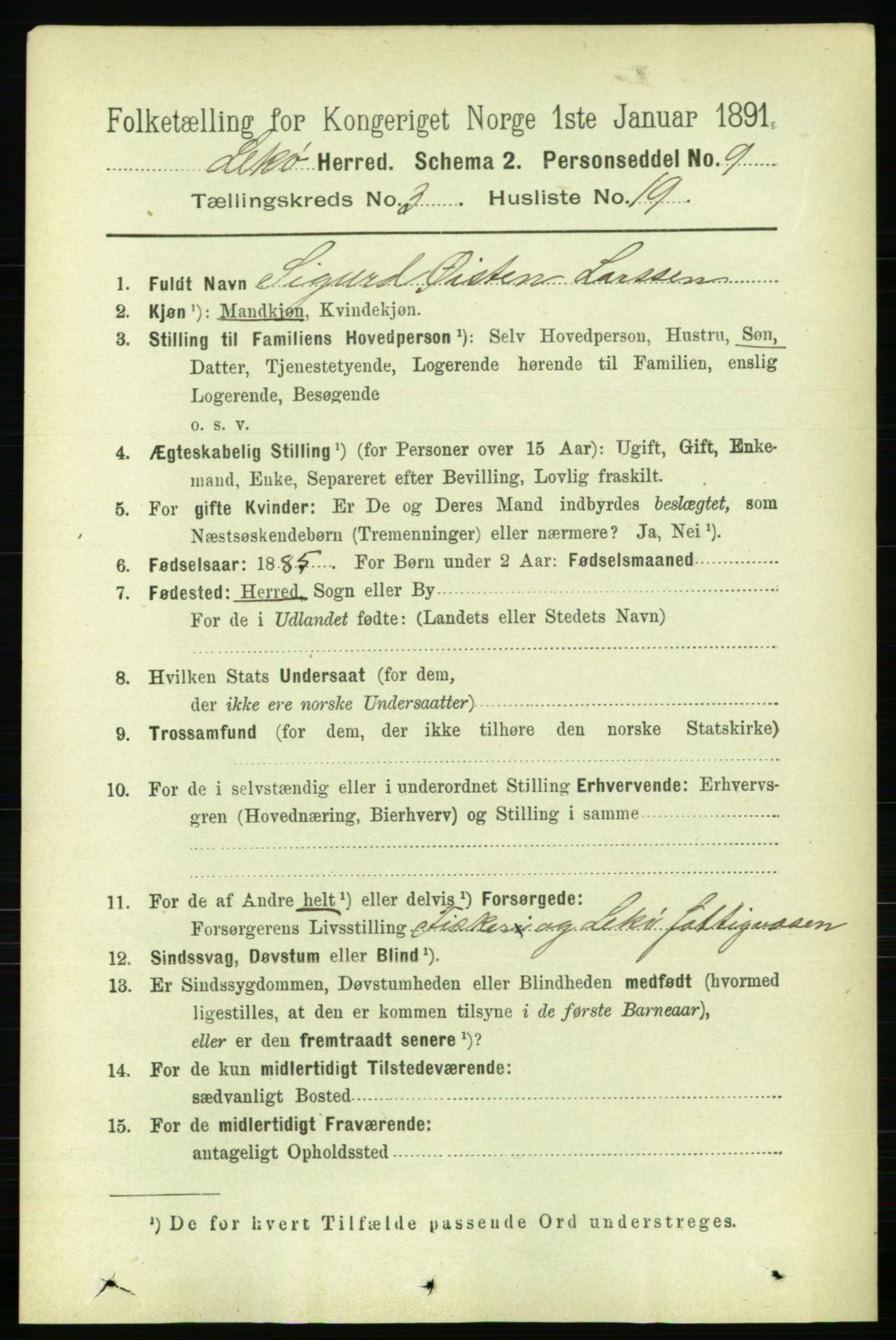 RA, 1891 census for 1755 Leka, 1891, p. 1528