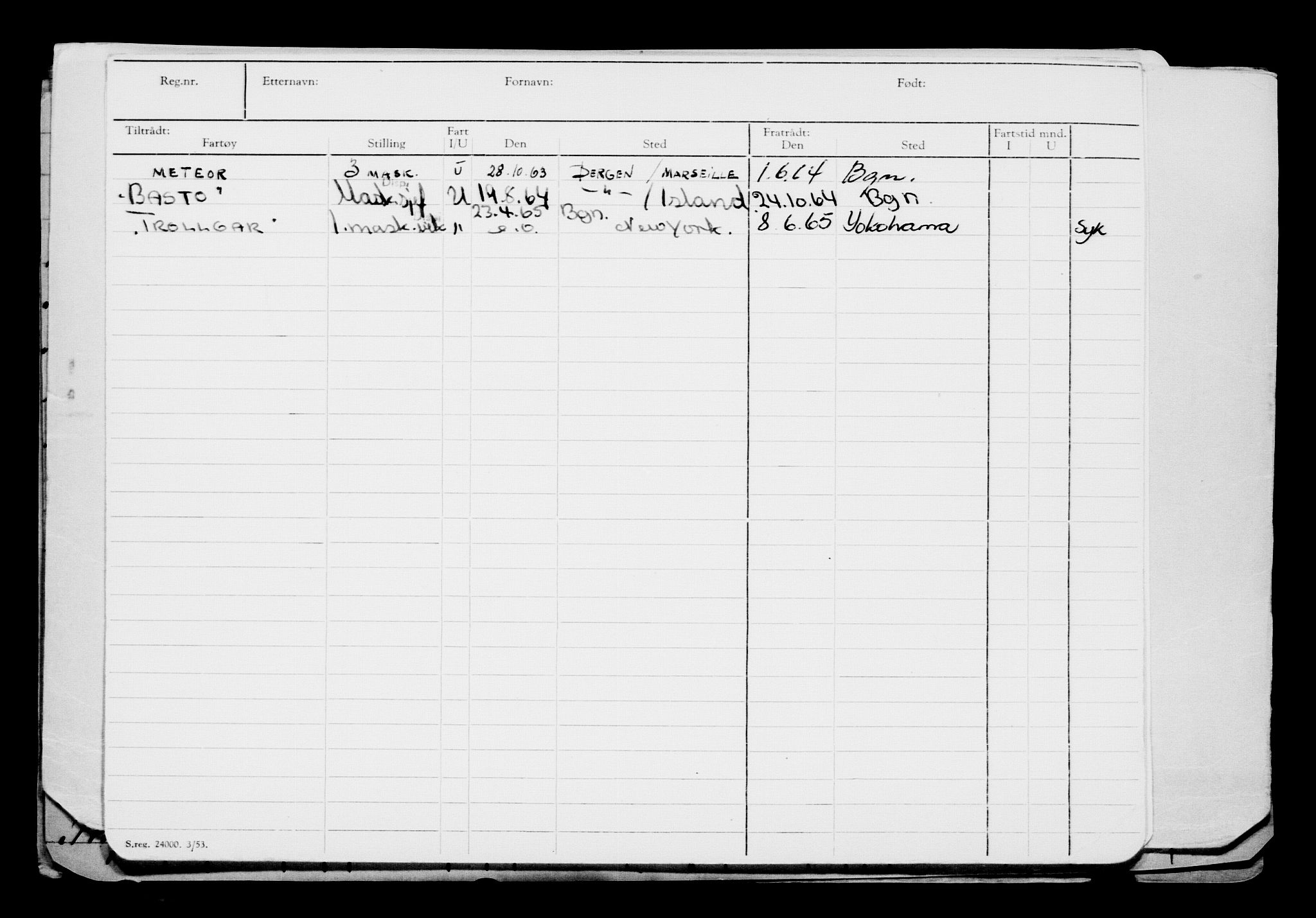 Direktoratet for sjømenn, RA/S-3545/G/Gb/L0116: Hovedkort, 1913, p. 138