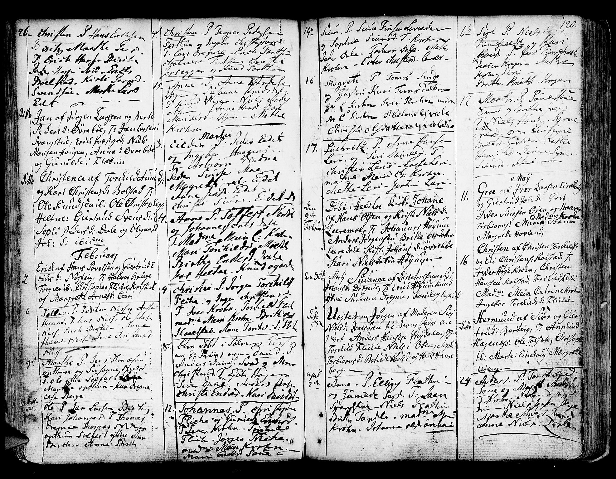 Luster sokneprestembete, AV/SAB-A-81101/H/Haa/Haaa/L0001: Parish register (official) no. A 1, 1731-1803, p. 121