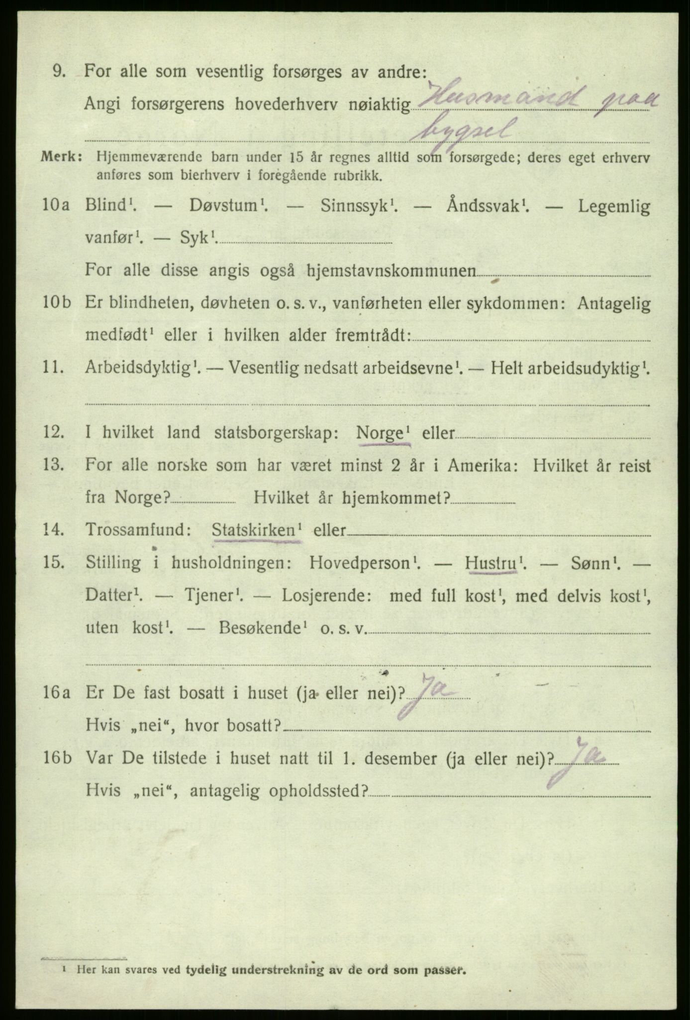 SAB, 1920 census for Gaular, 1920, p. 3799