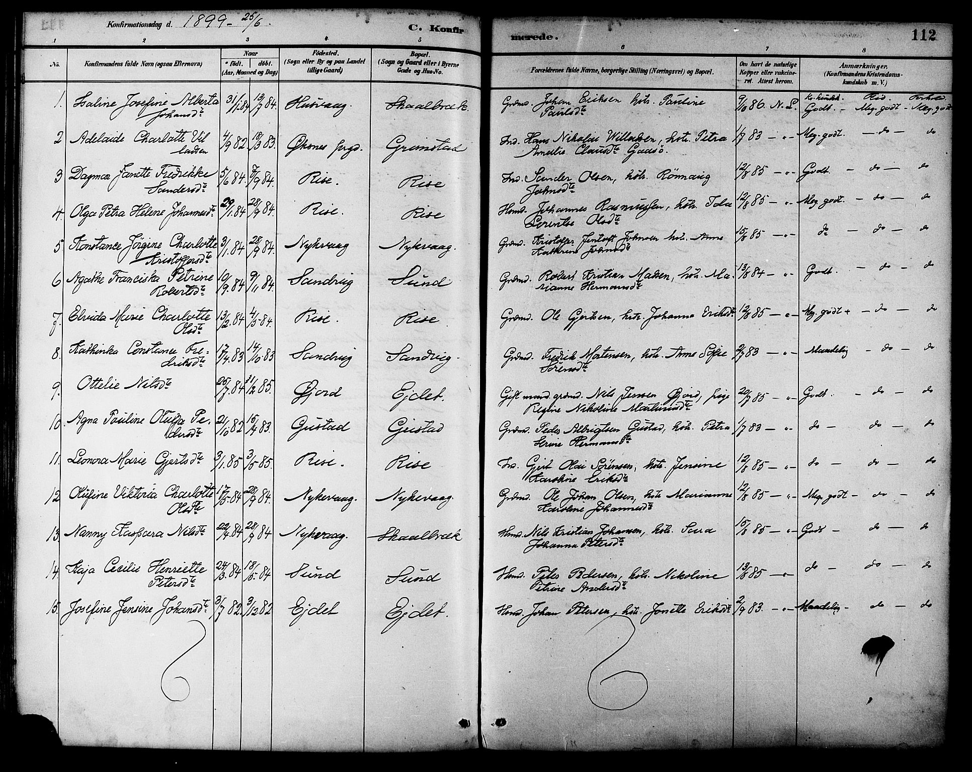 Ministerialprotokoller, klokkerbøker og fødselsregistre - Nordland, SAT/A-1459/892/L1320: Parish register (official) no. 892A01, 1886-1901, p. 112