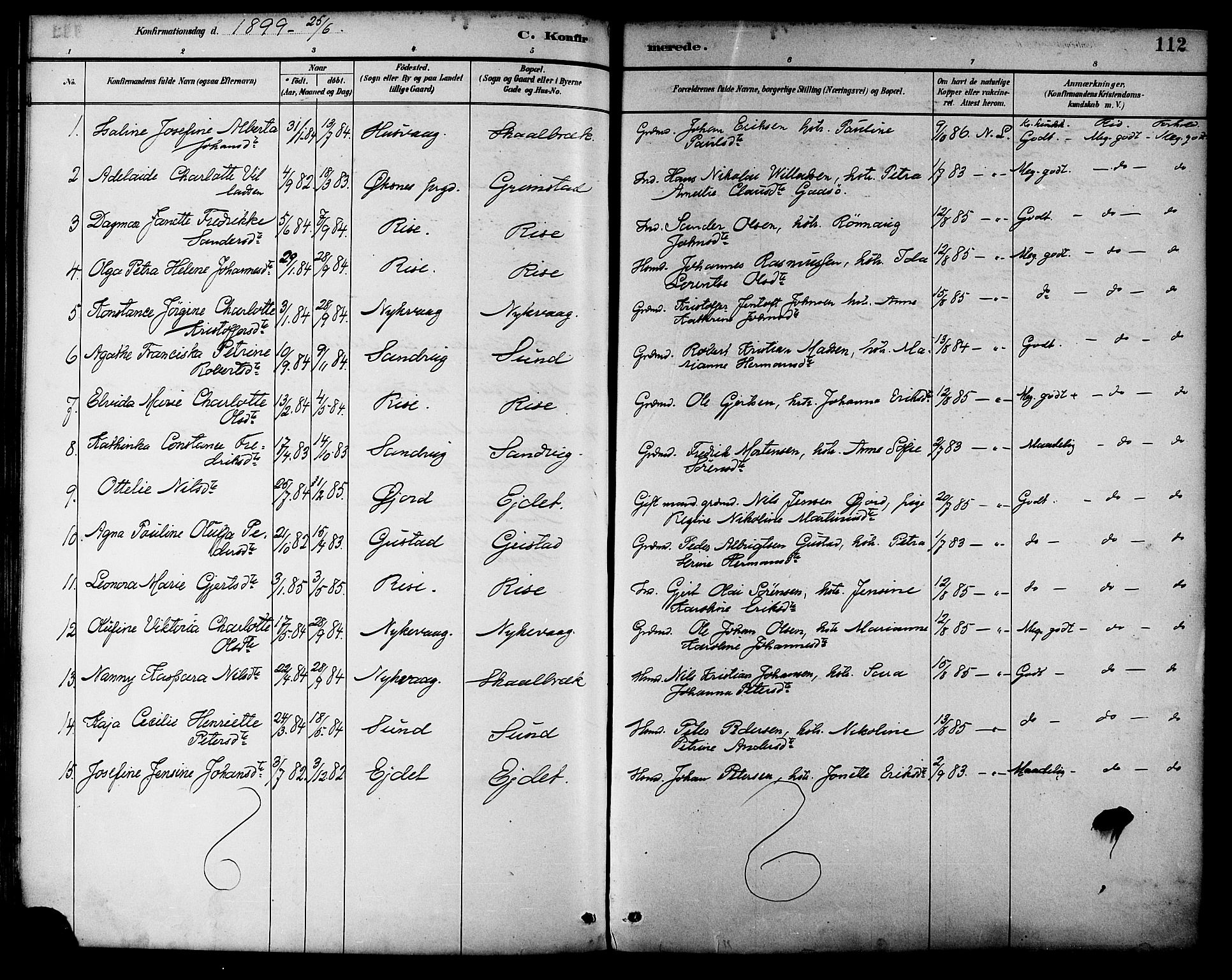 Ministerialprotokoller, klokkerbøker og fødselsregistre - Nordland, AV/SAT-A-1459/892/L1320: Parish register (official) no. 892A01, 1886-1901, p. 112