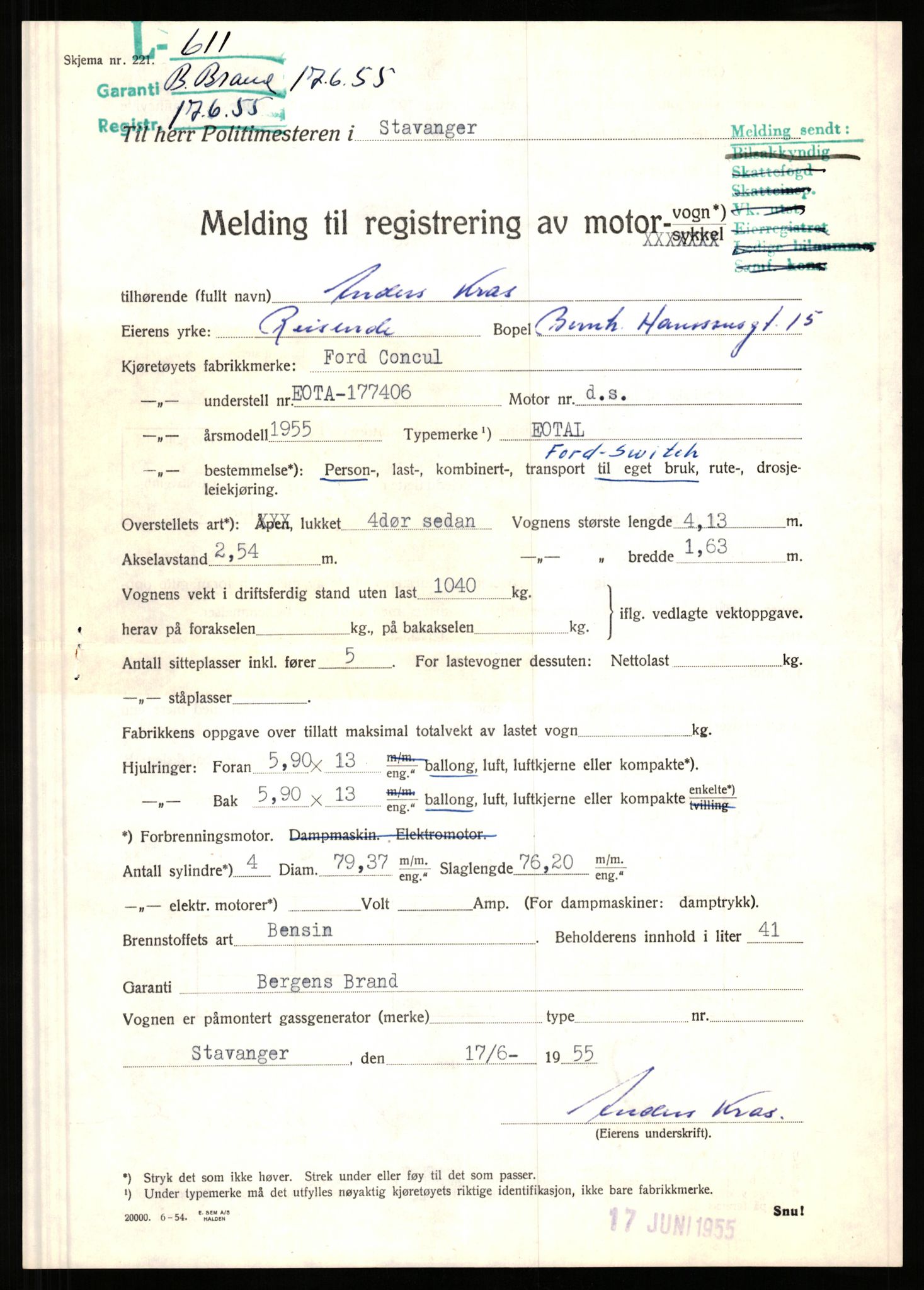 Stavanger trafikkstasjon, AV/SAST-A-101942/0/F/L0002: L-350 - L-699, 1930-1971, p. 1553