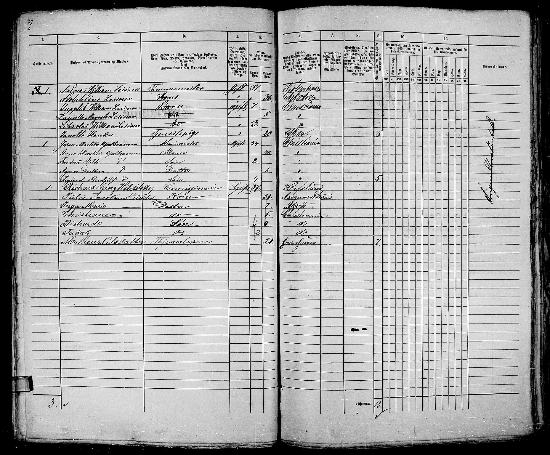 RA, 1865 census for Kristiania, 1865, p. 791