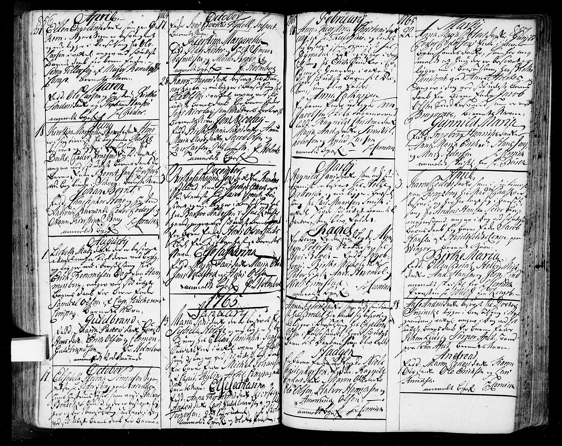 Oslo domkirke Kirkebøker, SAO/A-10752/F/Fa/L0004: Parish register (official) no. 4, 1743-1786, p. 856-857