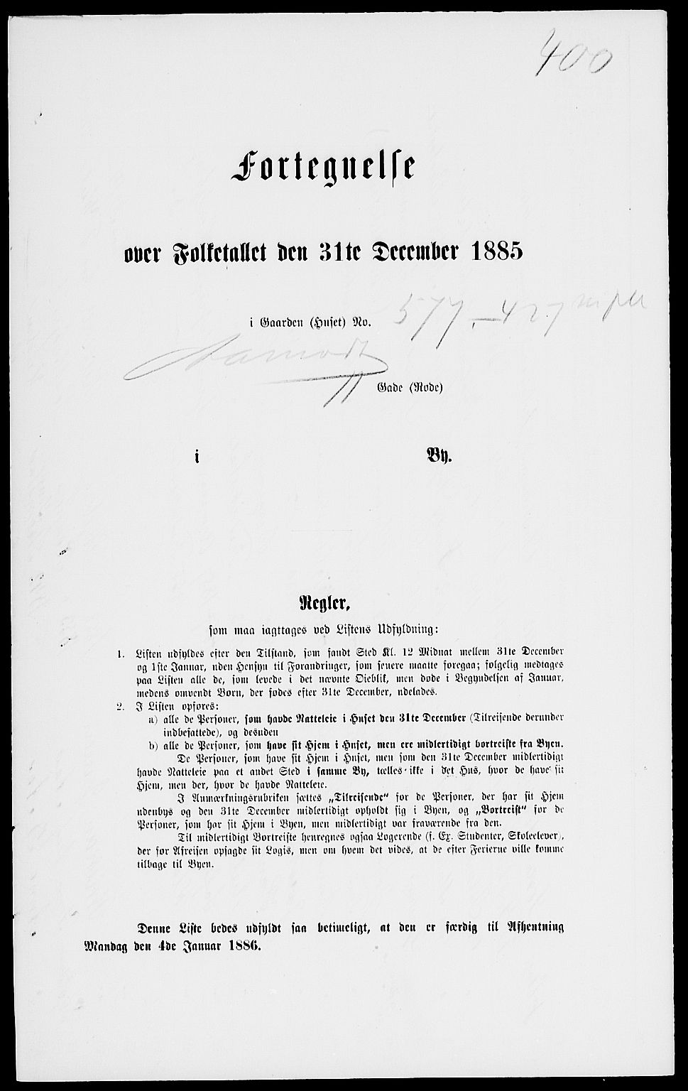 RA, 1885 census for 0101 Fredrikshald, 1885, p. 886