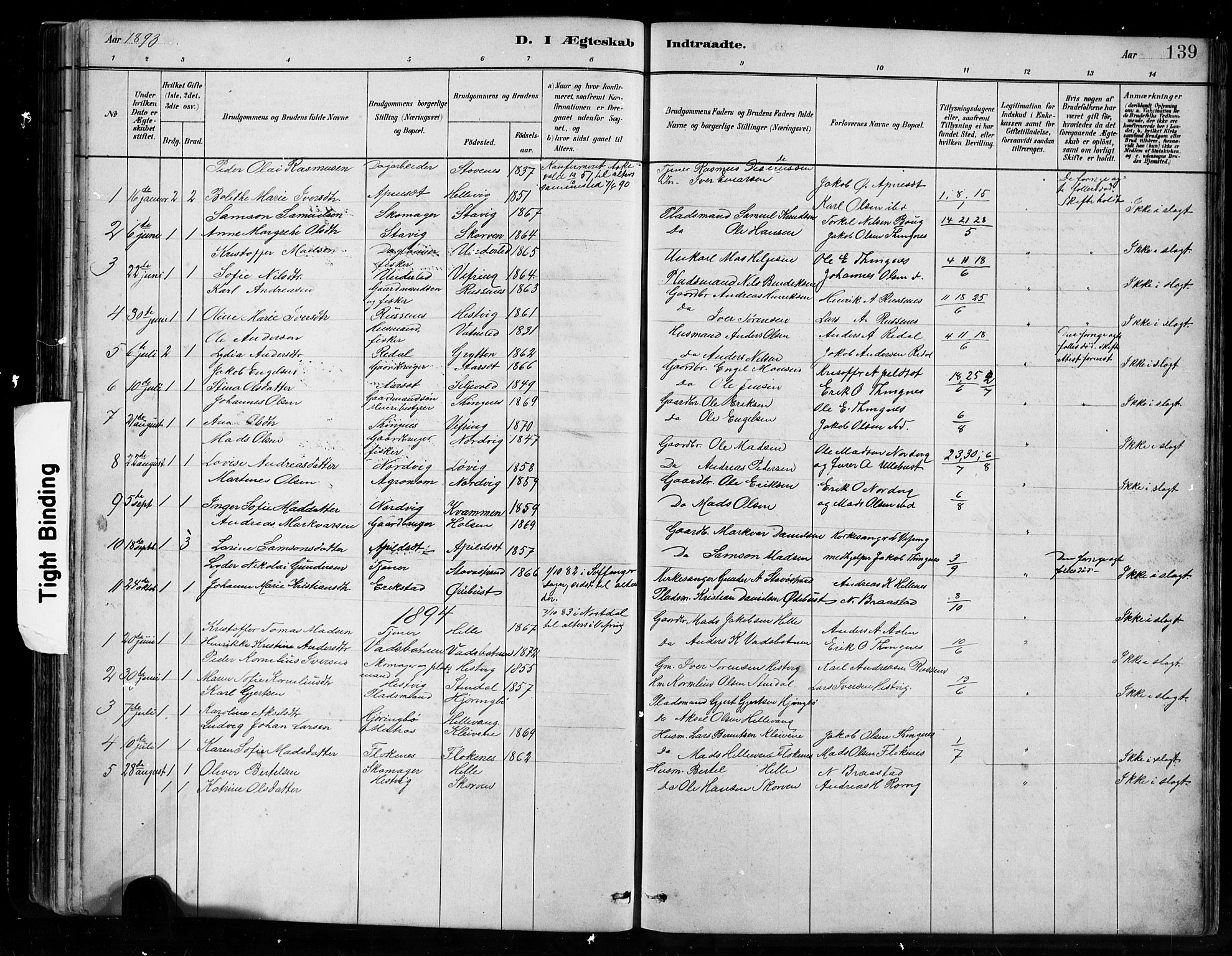 Førde sokneprestembete, SAB/A-79901/H/Hab/Habe/L0001: Parish register (copy) no. E 1, 1881-1920, p. 139