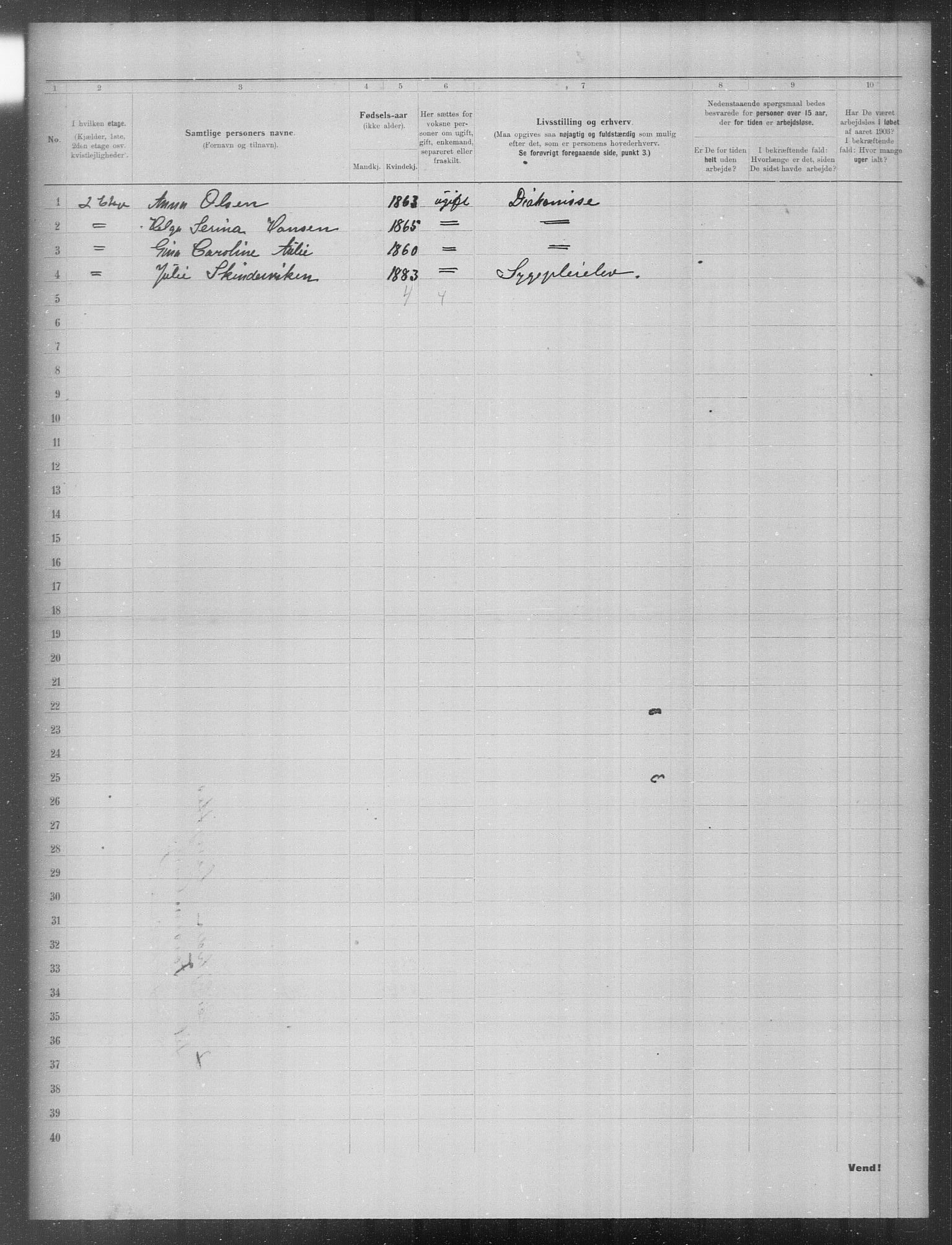 OBA, Municipal Census 1903 for Kristiania, 1903, p. 13444