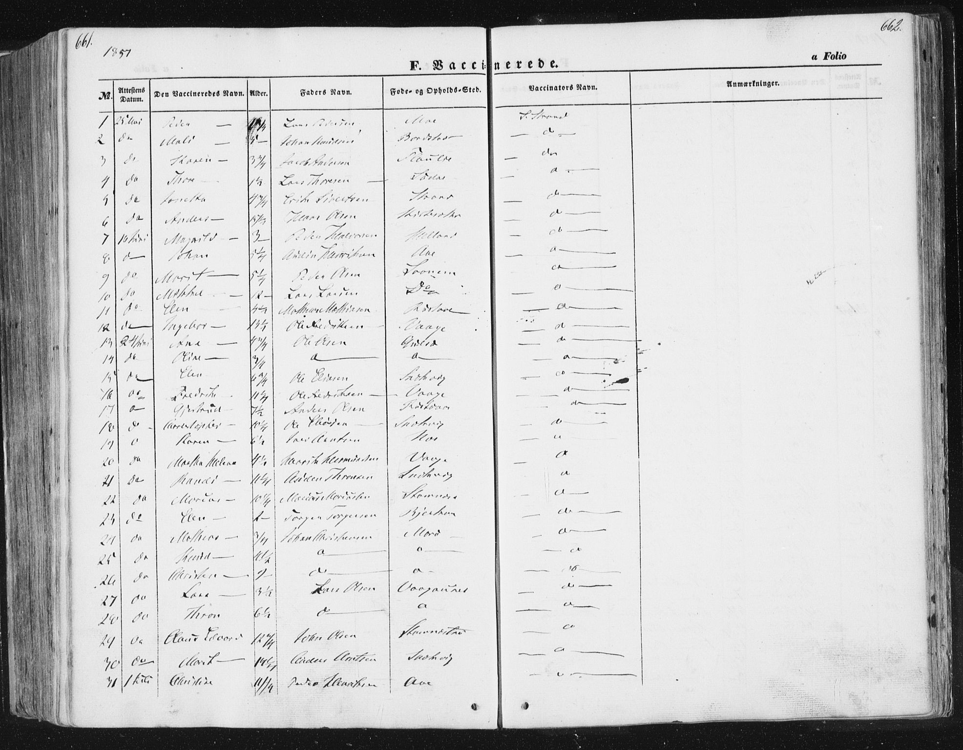 Ministerialprotokoller, klokkerbøker og fødselsregistre - Sør-Trøndelag, AV/SAT-A-1456/630/L0494: Parish register (official) no. 630A07, 1852-1868, p. 661-662