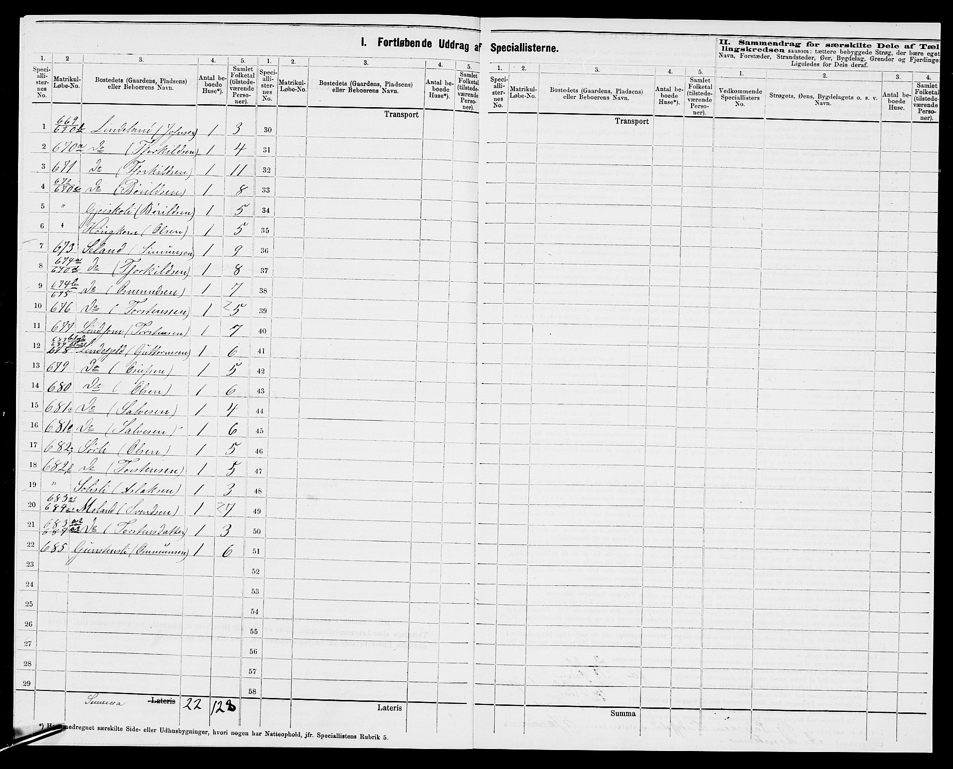 SAK, 1875 census for 1036P Fjotland, 1875, p. 6