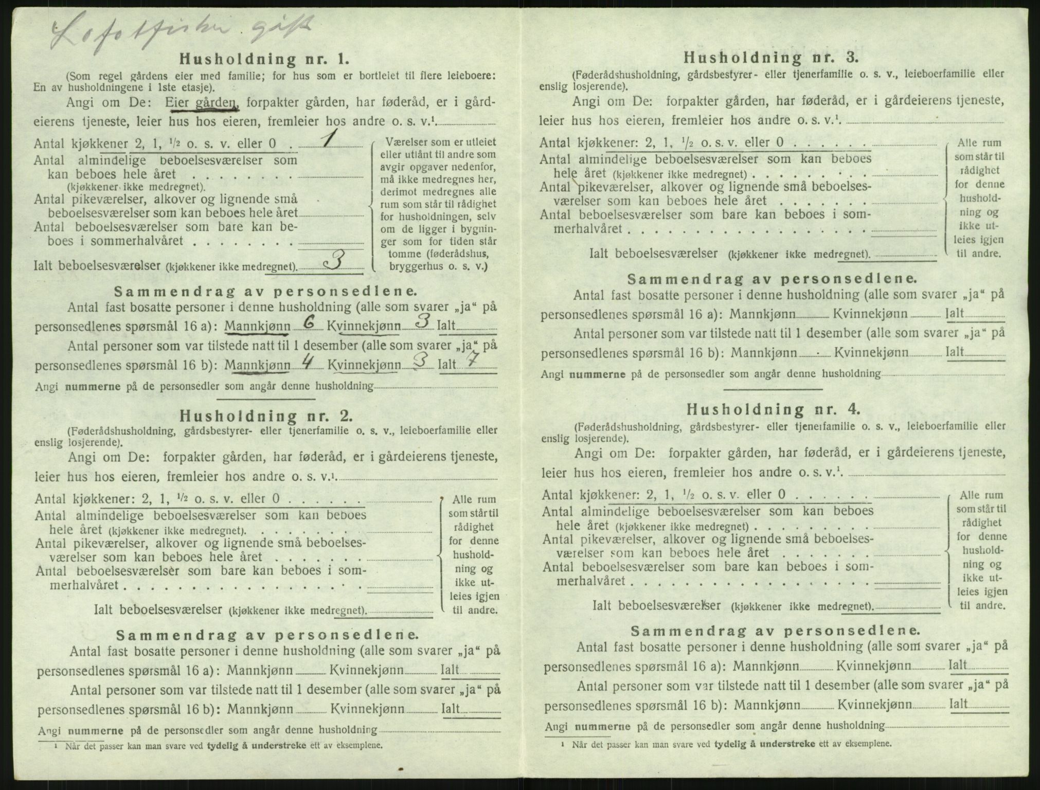 SAT, 1920 census for Borge, 1920, p. 1478