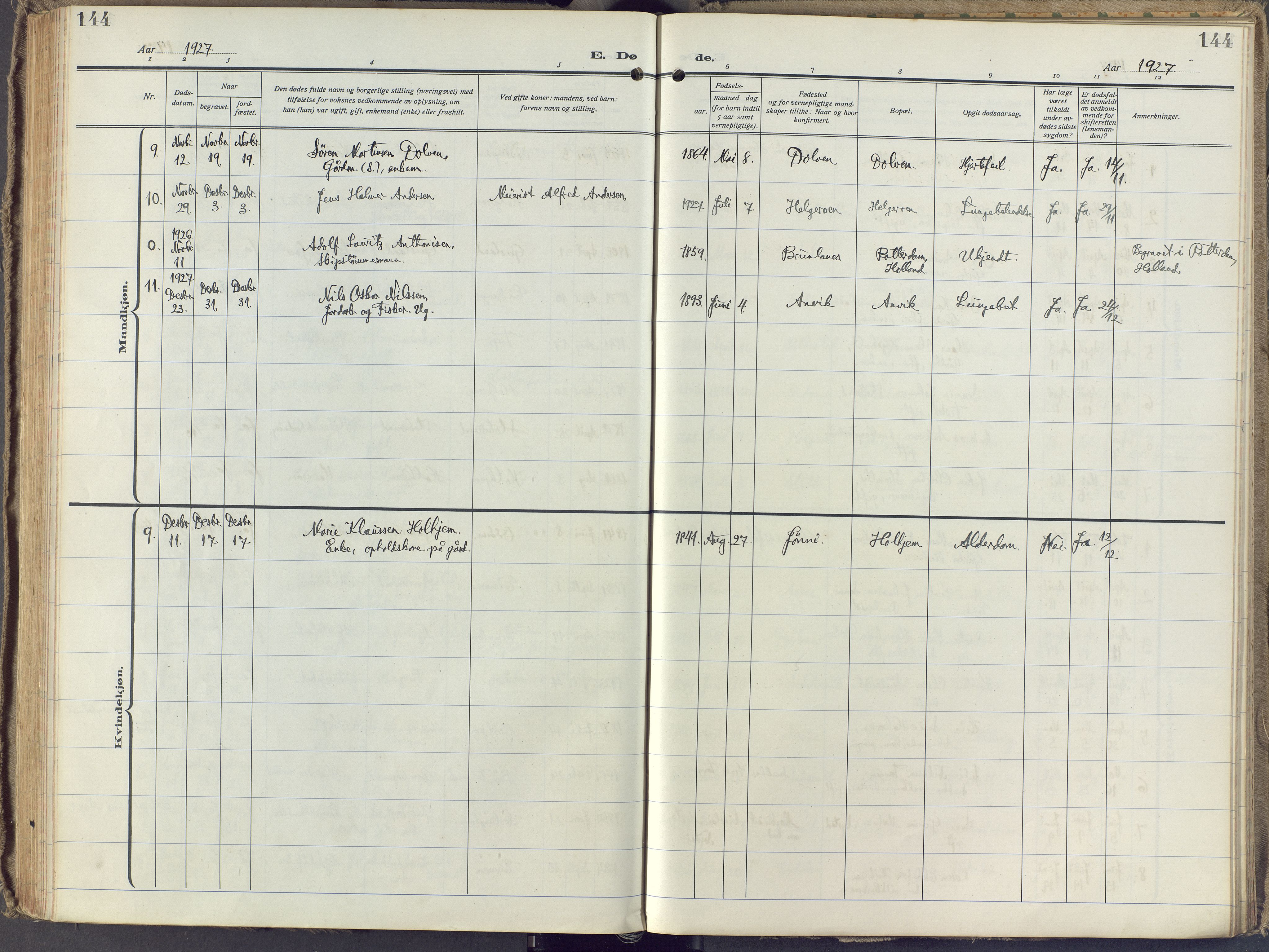 Brunlanes kirkebøker, AV/SAKO-A-342/F/Fb/L0004: Parish register (official) no. II 4, 1923-1940, p. 144