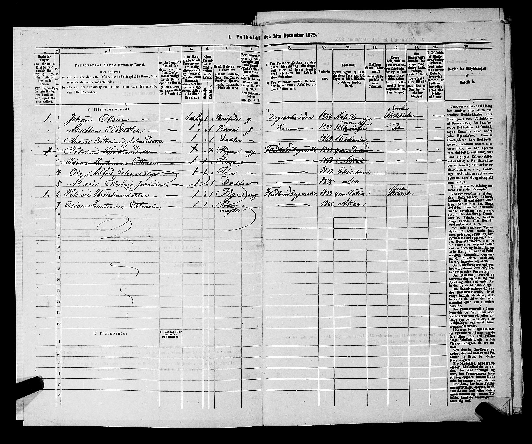 RA, 1875 census for 0301 Kristiania, 1875, p. 7049