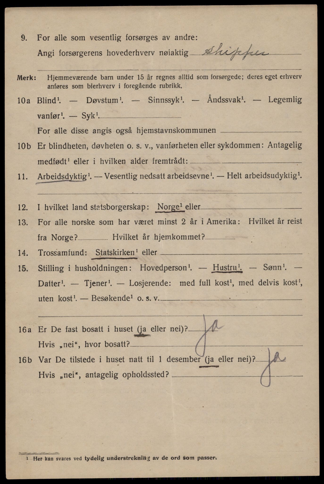 SAST, 1920 census for Haugesund, 1920, p. 22942