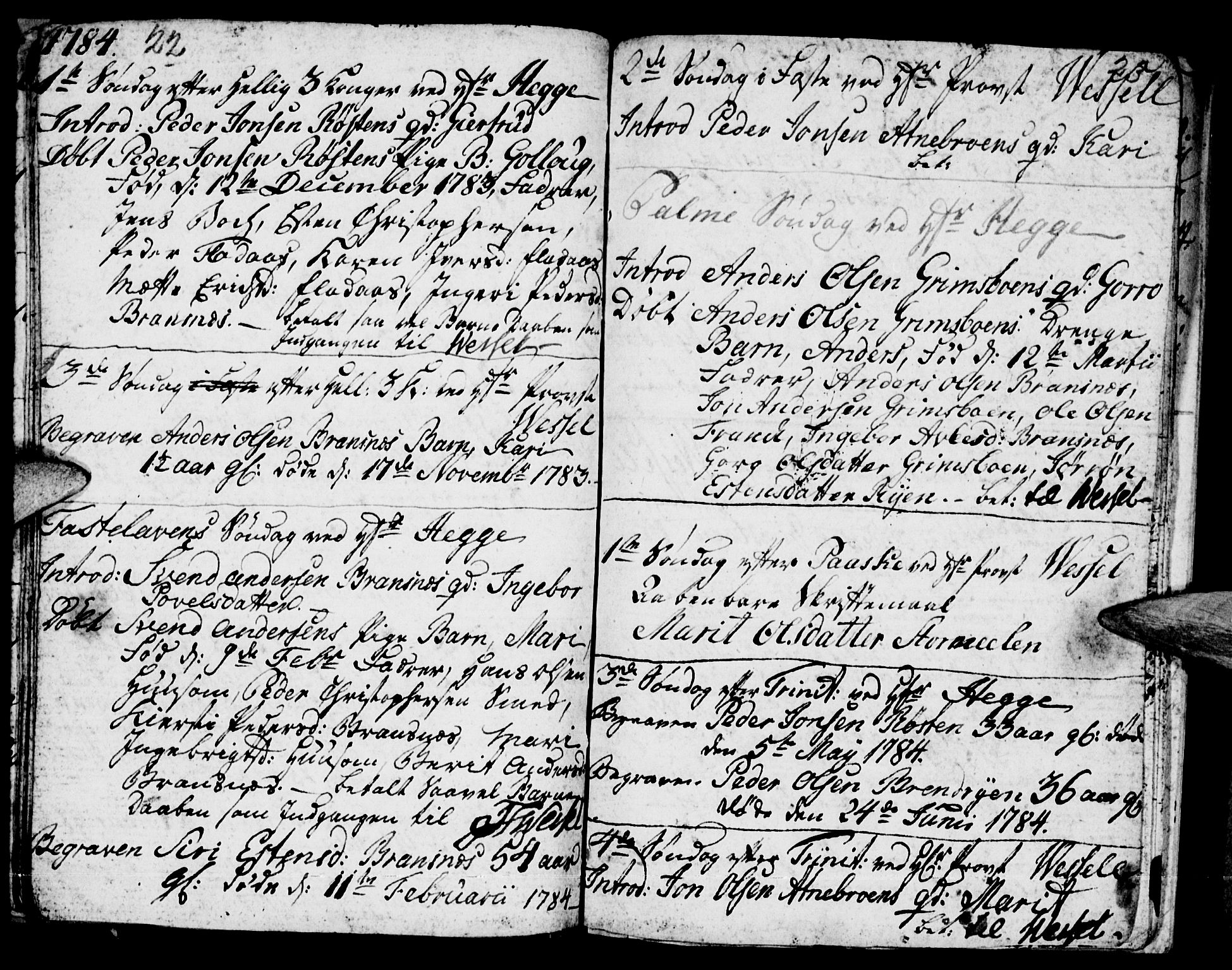 Tynset prestekontor, SAH/PREST-058/H/Ha/Haa/L0011: Parish register (official) no. 11, 1779-1790, p. 22-23