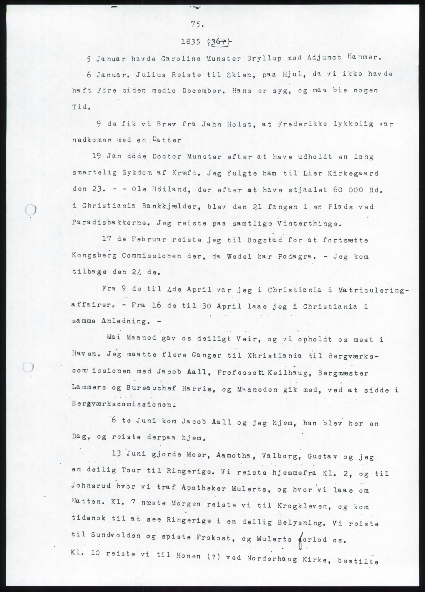 Blom, Gustav Peter, AV/RA-PA-0568/F/L0002/0002: Transkripsjoner, brev og manuskript / Transkripsjon av manuskript med G. P. Bloms erindringer, del B, C og D (ved Peter Julius Blom?), p. 7