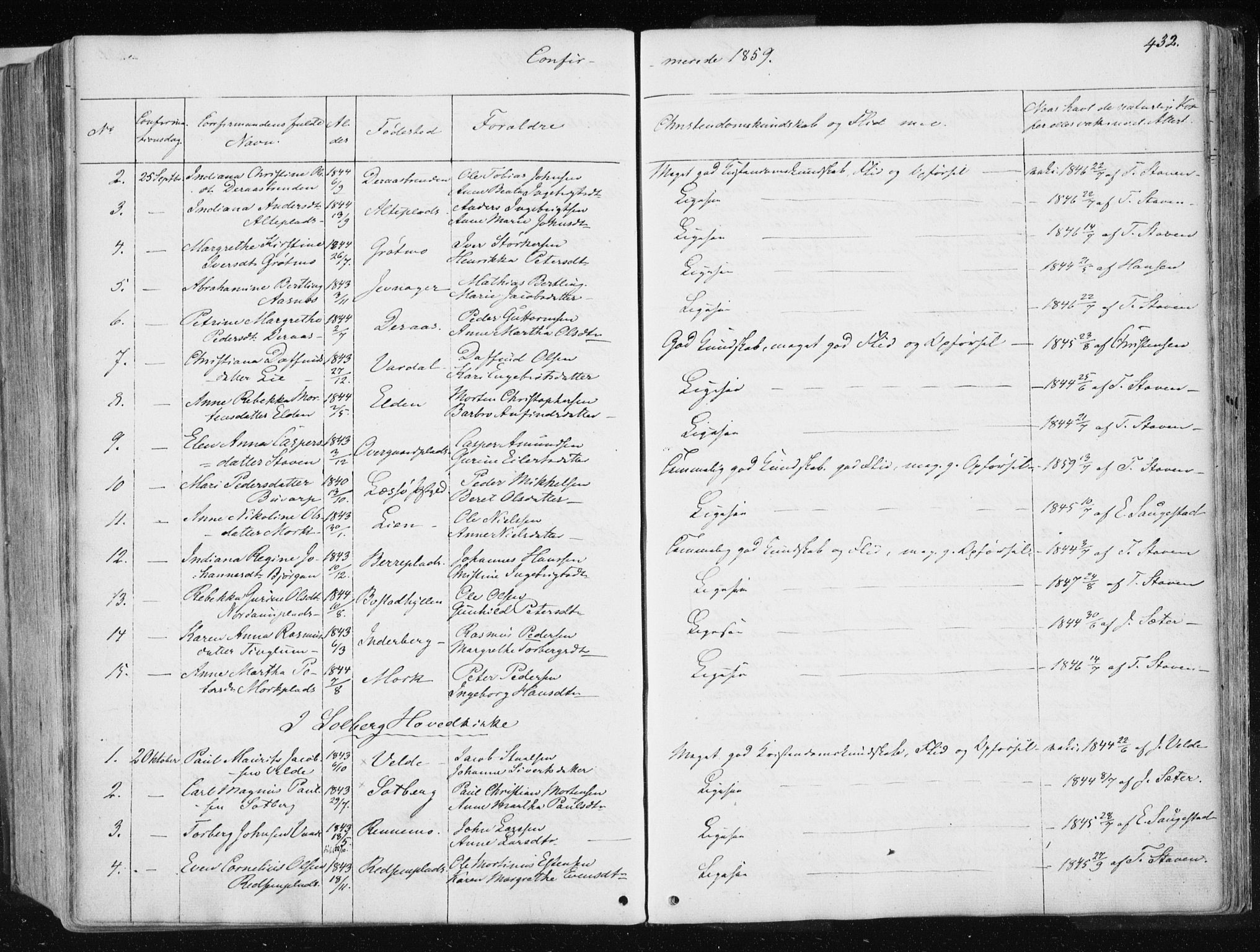 Ministerialprotokoller, klokkerbøker og fødselsregistre - Nord-Trøndelag, SAT/A-1458/741/L0393: Parish register (official) no. 741A07, 1849-1863, p. 432