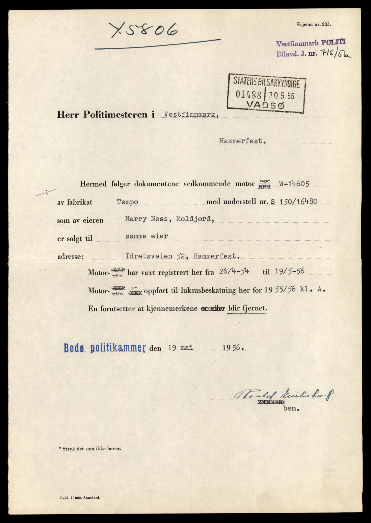 Møre og Romsdal vegkontor - Ålesund trafikkstasjon, AV/SAT-A-4099/F/Fe/L0037: Registreringskort for kjøretøy T 13031 - T 13179, 1927-1998, p. 1398