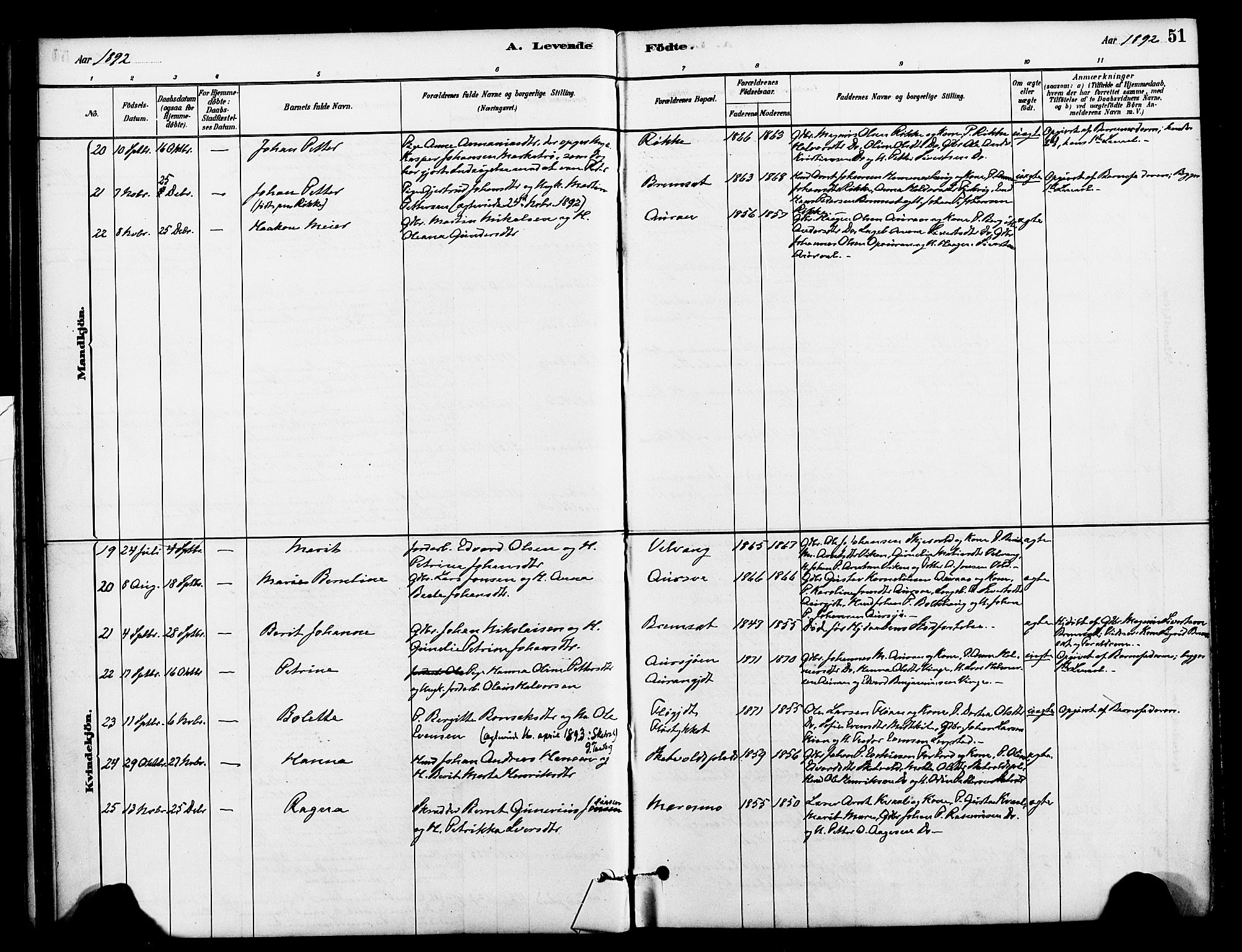 Ministerialprotokoller, klokkerbøker og fødselsregistre - Nord-Trøndelag, AV/SAT-A-1458/712/L0100: Parish register (official) no. 712A01, 1880-1900, p. 51