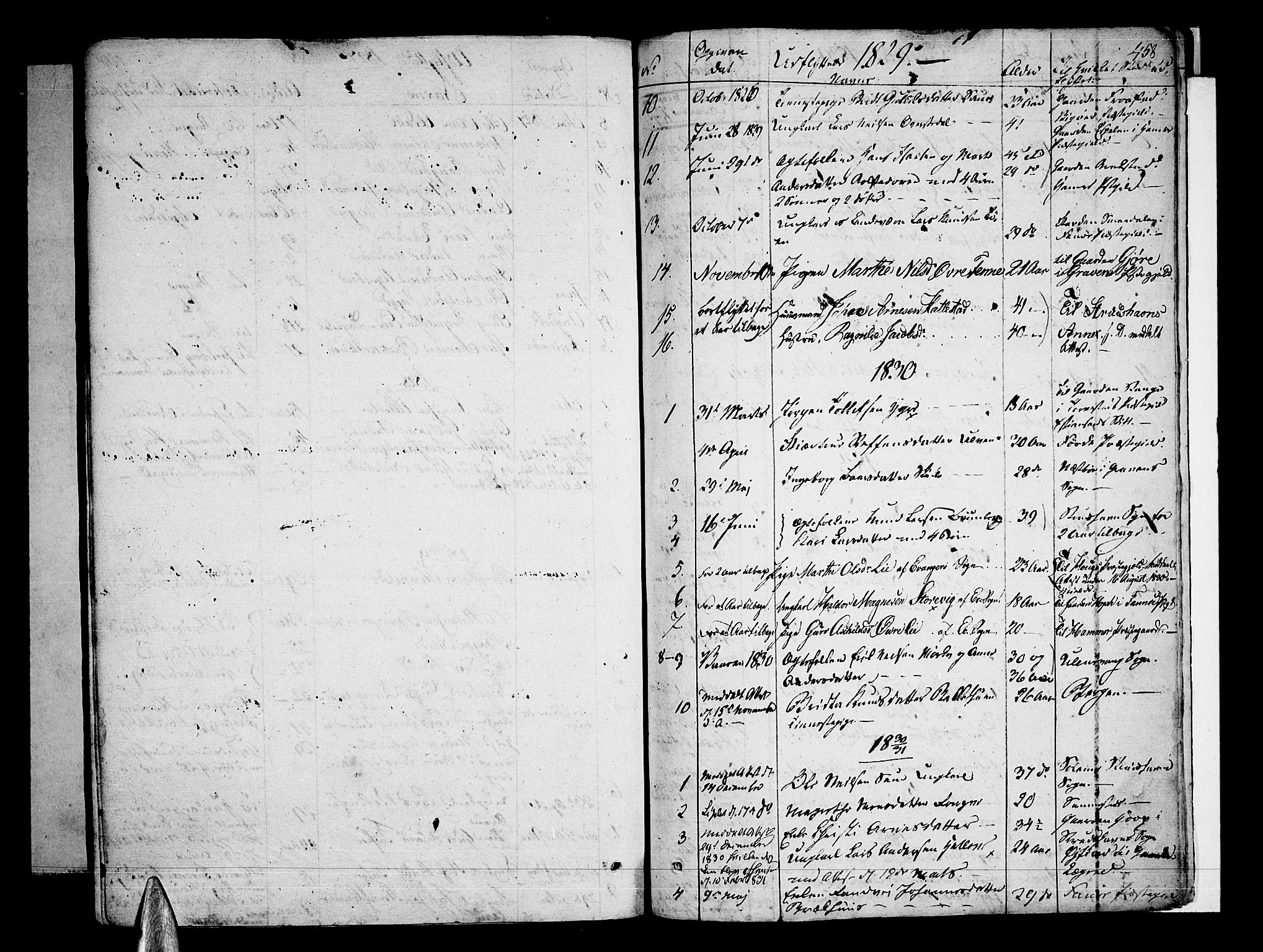 Voss sokneprestembete, SAB/A-79001/H/Haa: Parish register (official) no. A 12, 1823-1837, p. 458