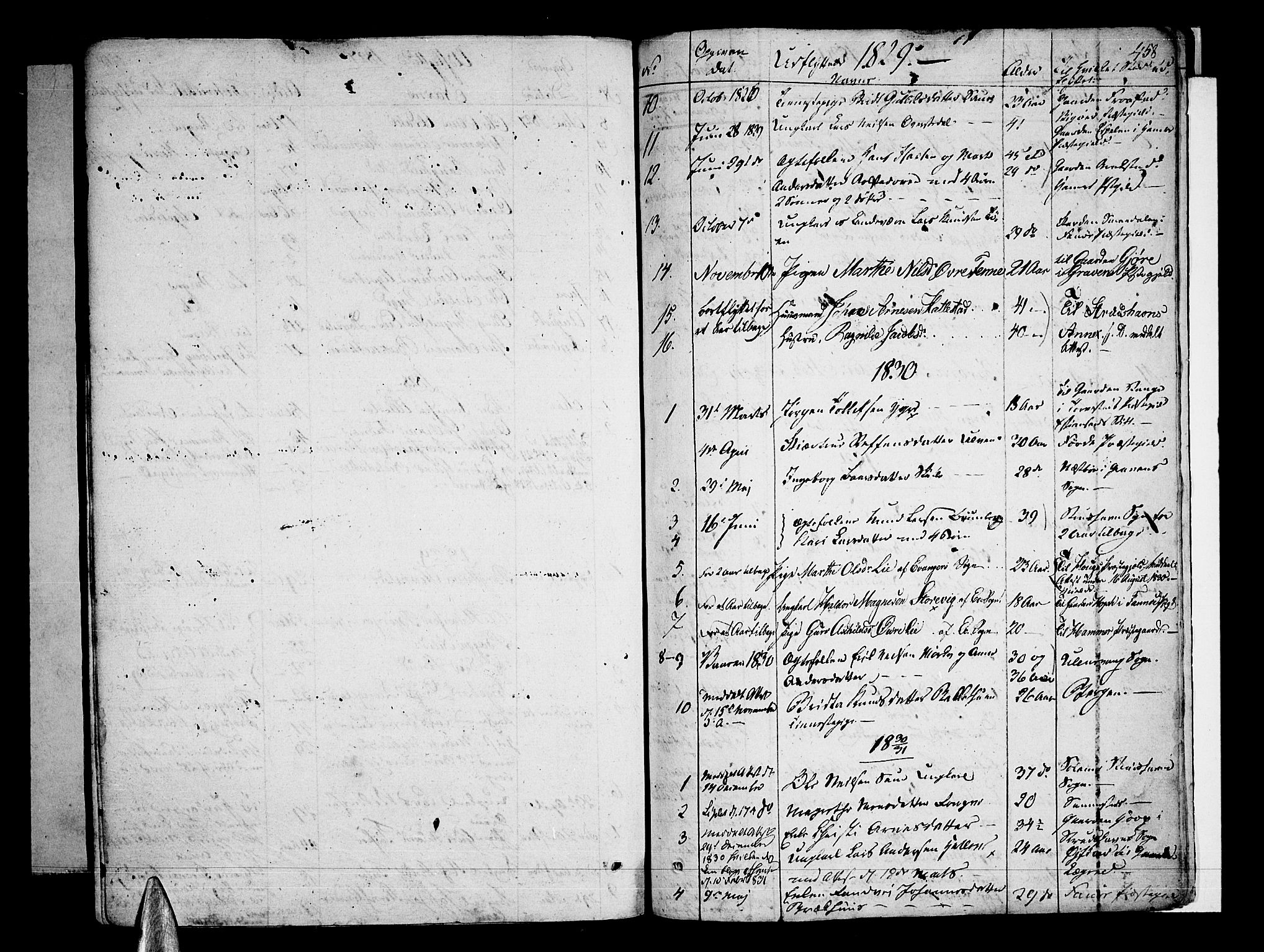 Voss sokneprestembete, AV/SAB-A-79001/H/Haa: Parish register (official) no. A 12, 1823-1837, p. 458