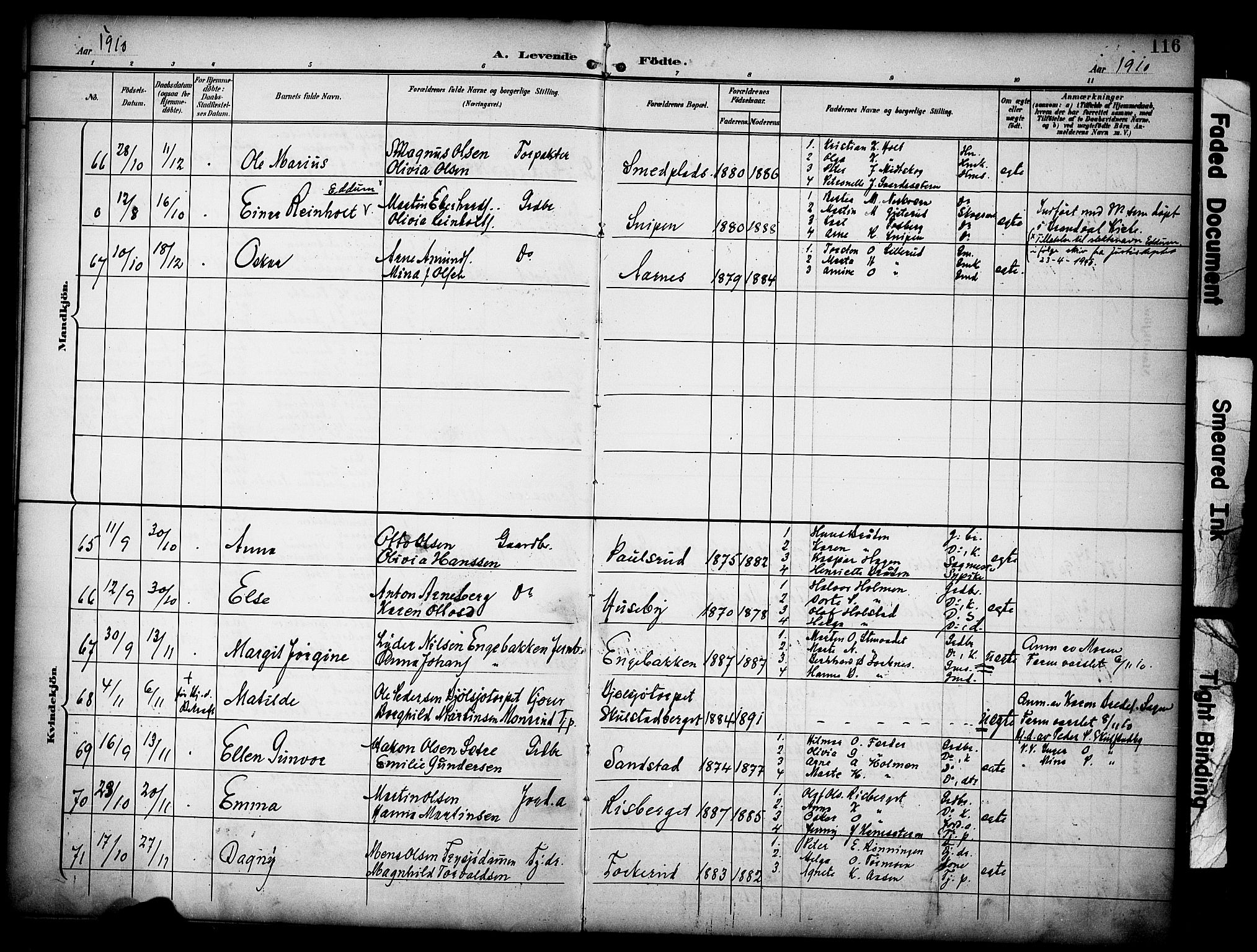 Grue prestekontor, AV/SAH-PREST-036/H/Ha/Haa/L0013: Parish register (official) no. 13, 1898-1910, p. 116