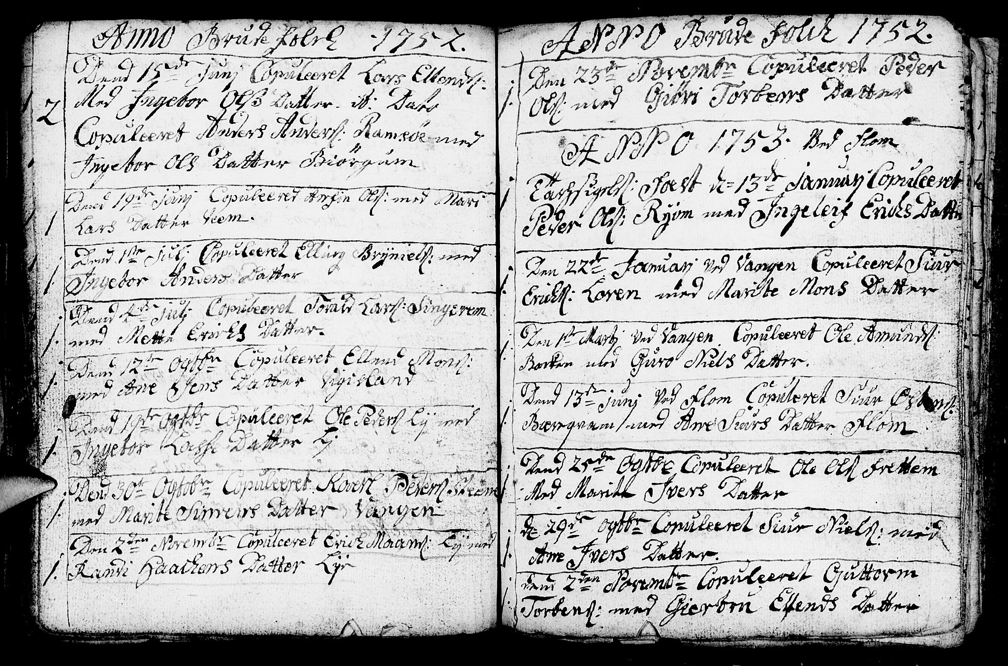 Aurland sokneprestembete, SAB/A-99937/H/Ha/Haa/L0003: Parish register (official) no. A 3, 1735-1761, p. 195