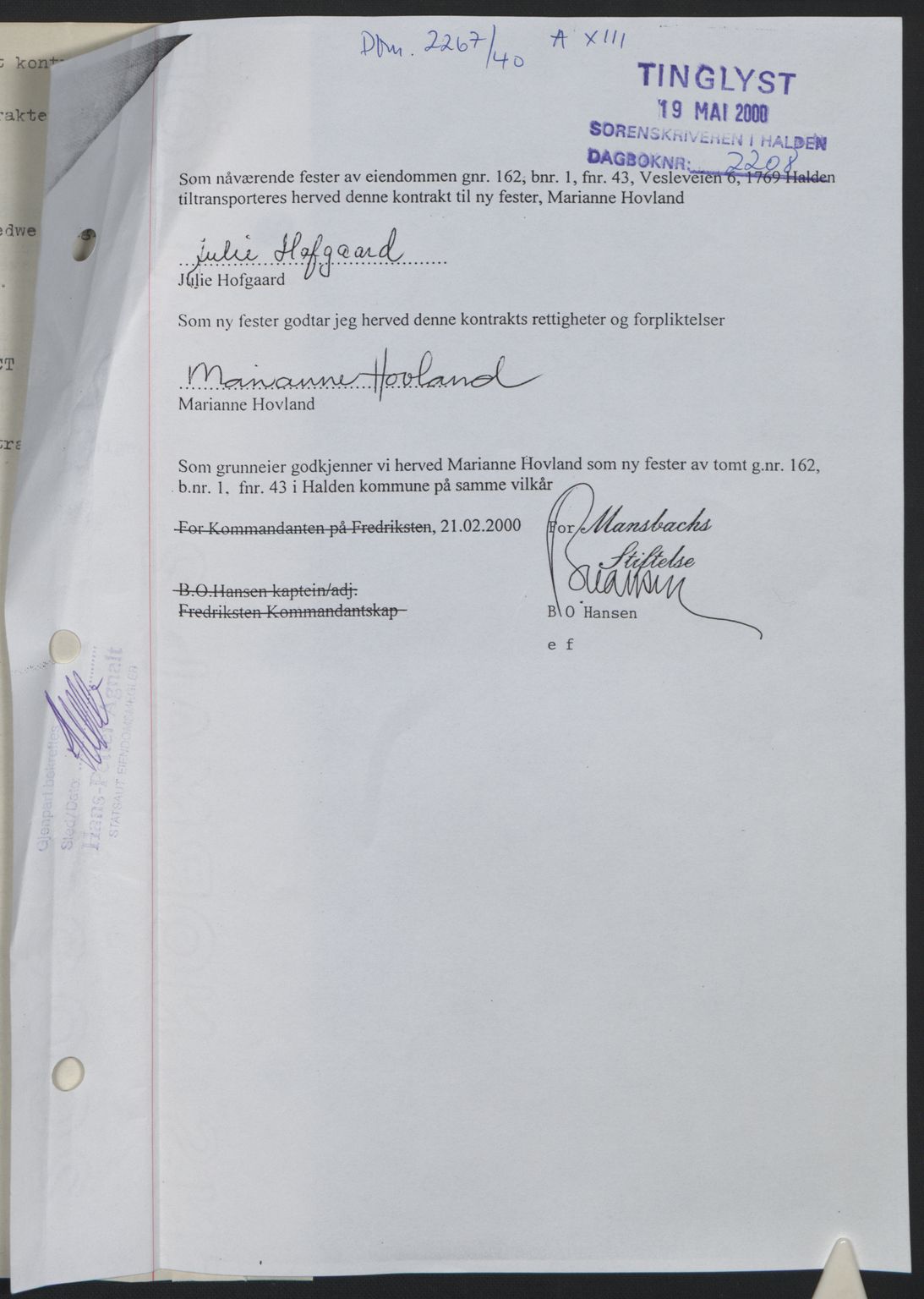 Idd og Marker sorenskriveri, AV/SAO-A-10283/G/Gb/Gbb/L0013: Mortgage book no. A13, 1949-1950, Diary no: : 2267/1949