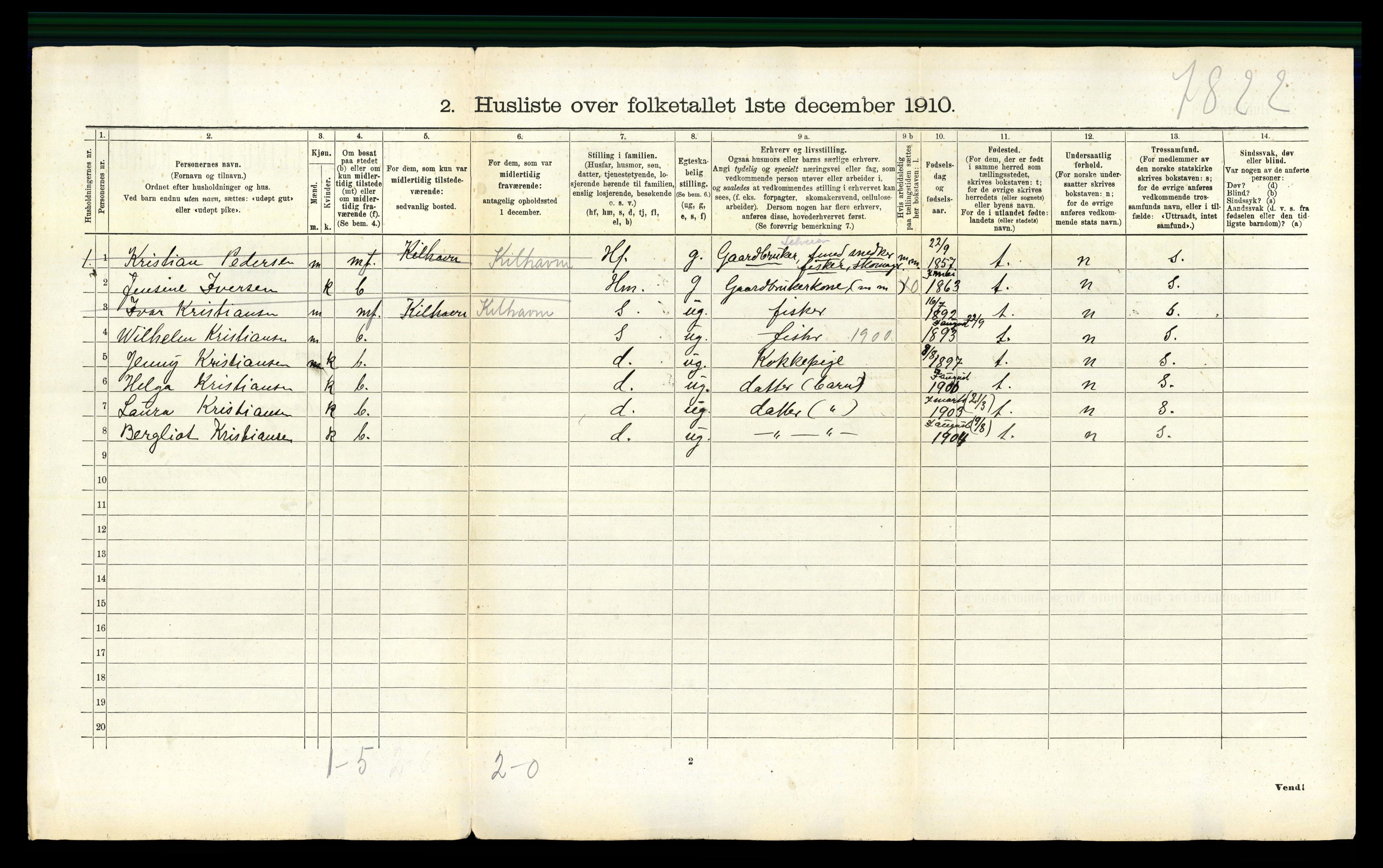 RA, 1910 census for Rødøy, 1910, p. 296