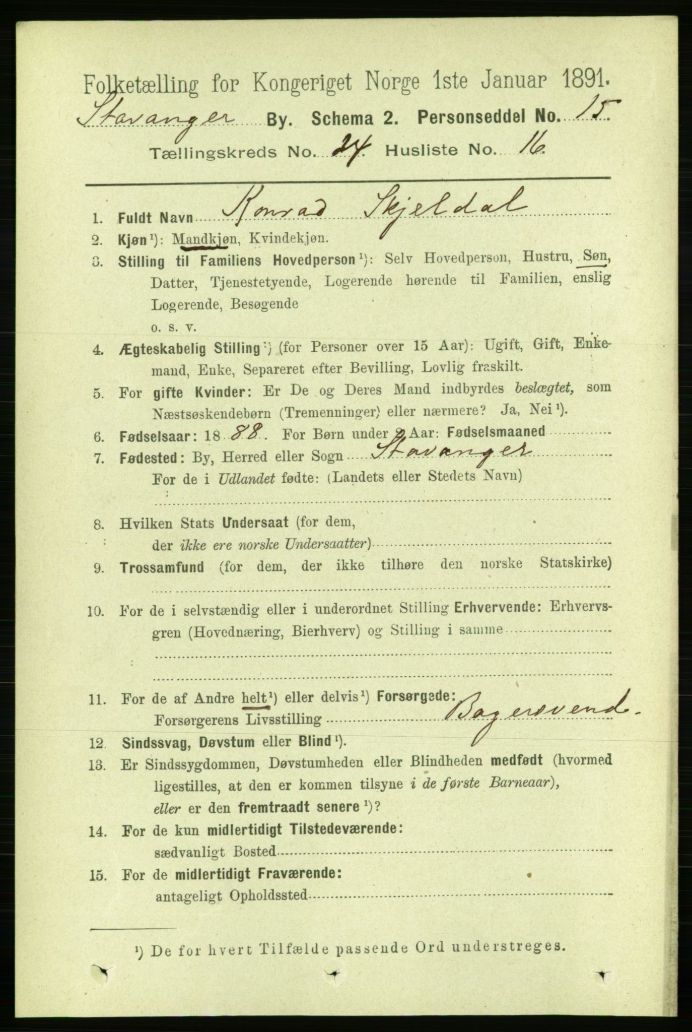 RA, 1891 census for 1103 Stavanger, 1891, p. 26492