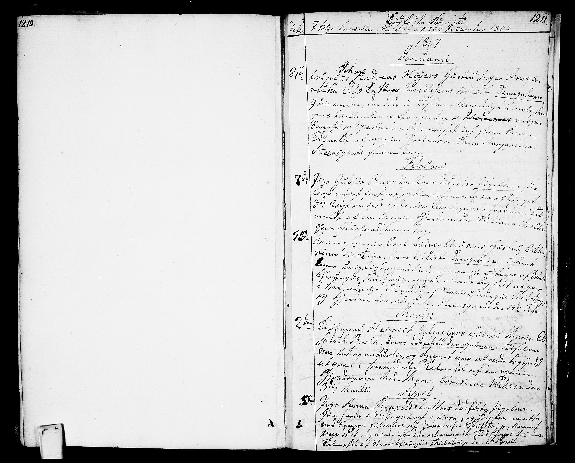 Oslo domkirke Kirkebøker, SAO/A-10752/F/Fa/L0006: Parish register (official) no. 6, 1807-1817, p. 1210-1211