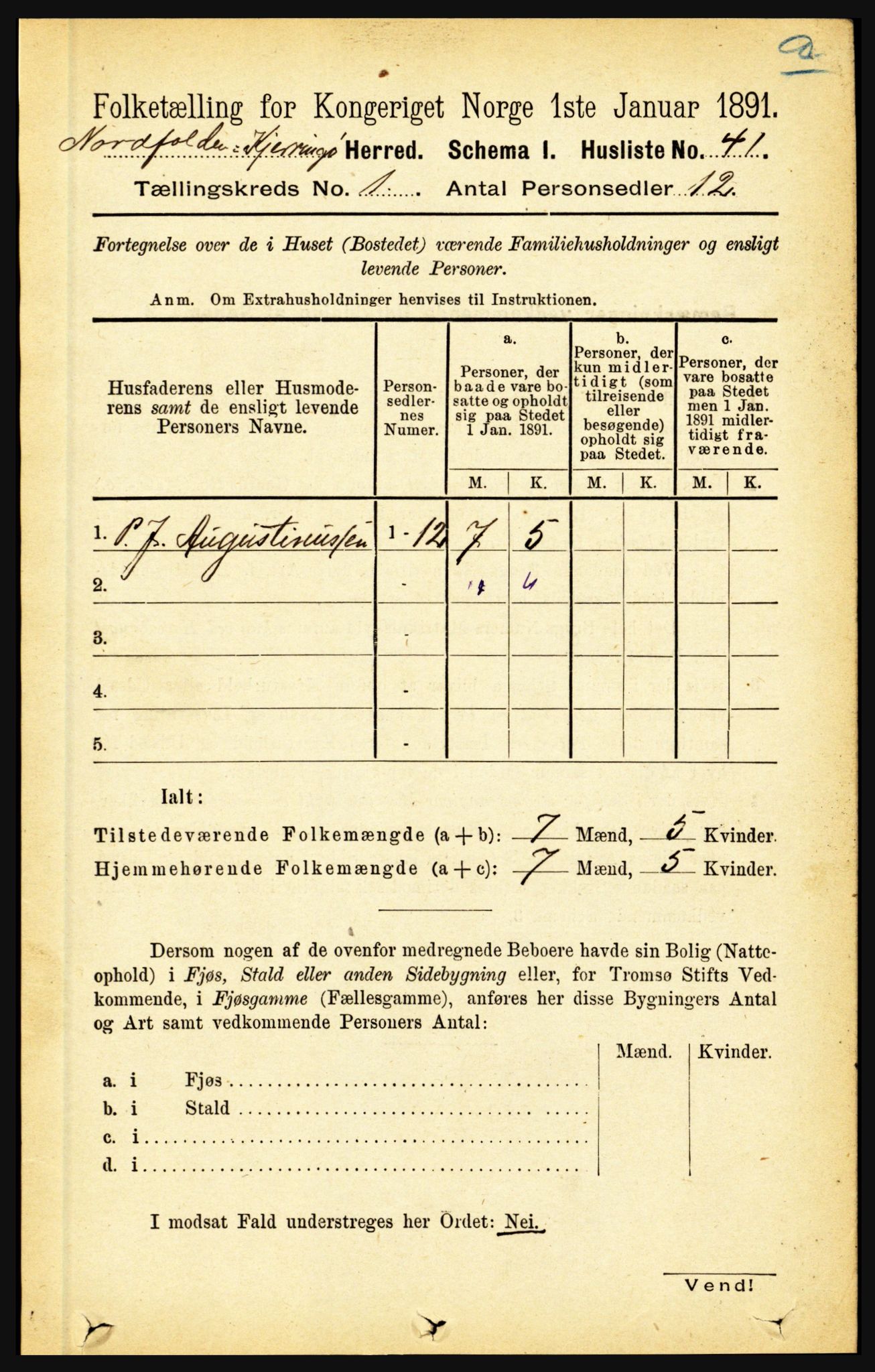 RA, 1891 census for 1846 Nordfold-Kjerringøy, 1891, p. 68