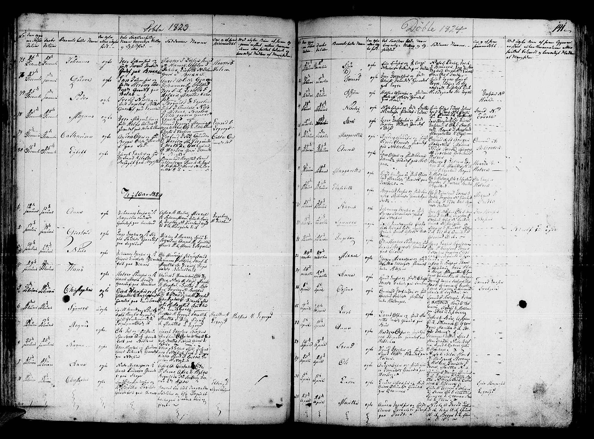 Ulvik sokneprestembete, SAB/A-78801/H/Haa: Parish register (official) no. A 11, 1793-1838, p. 141