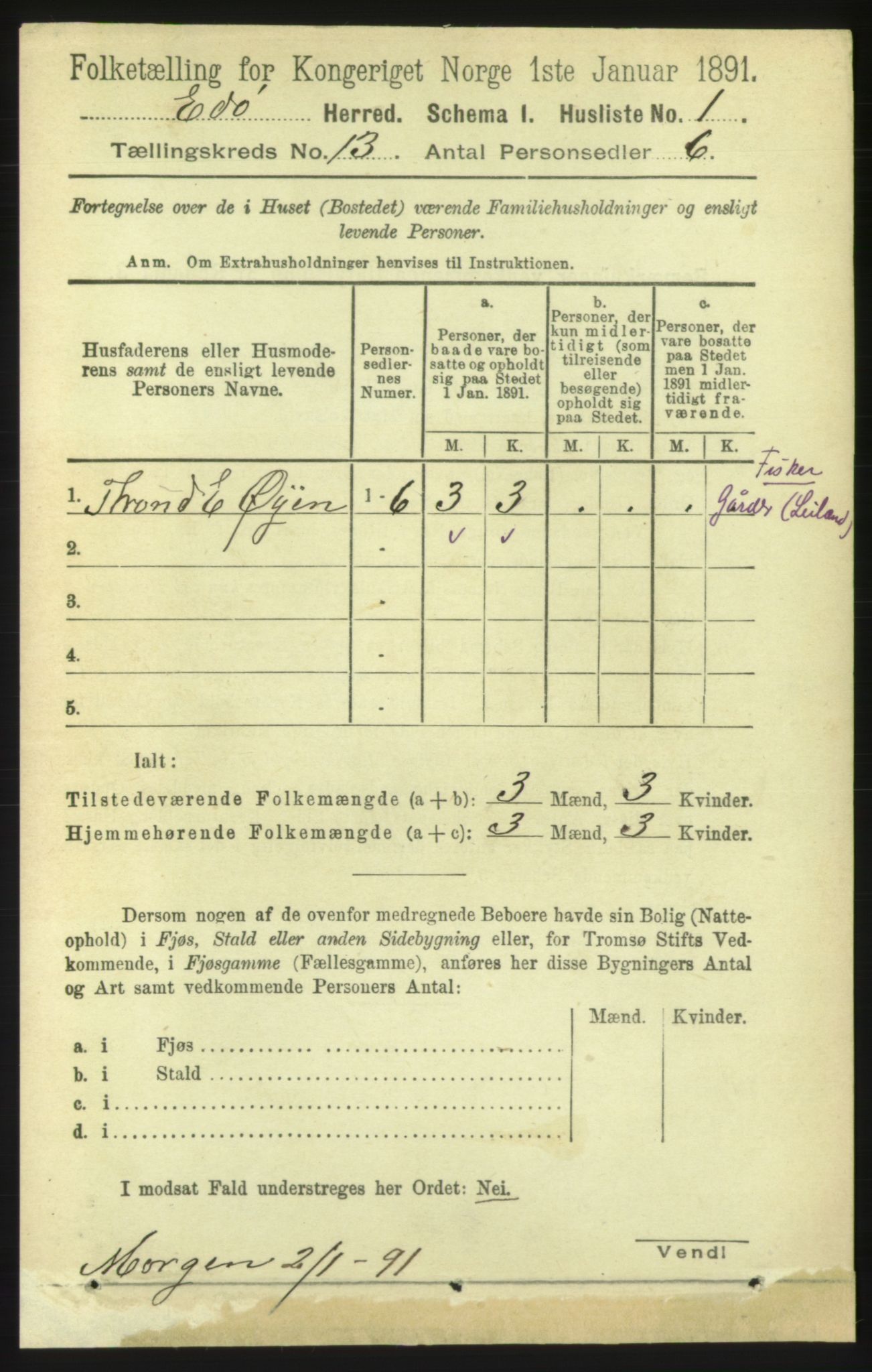 RA, 1891 census for 1573 Edøy, 1891, p. 3642