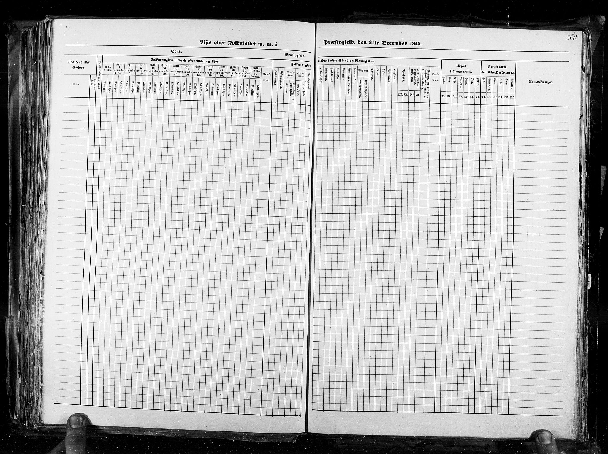 RA, Census 1845, vol. 3: Hedemarken amt og Kristians amt, 1845, p. 360