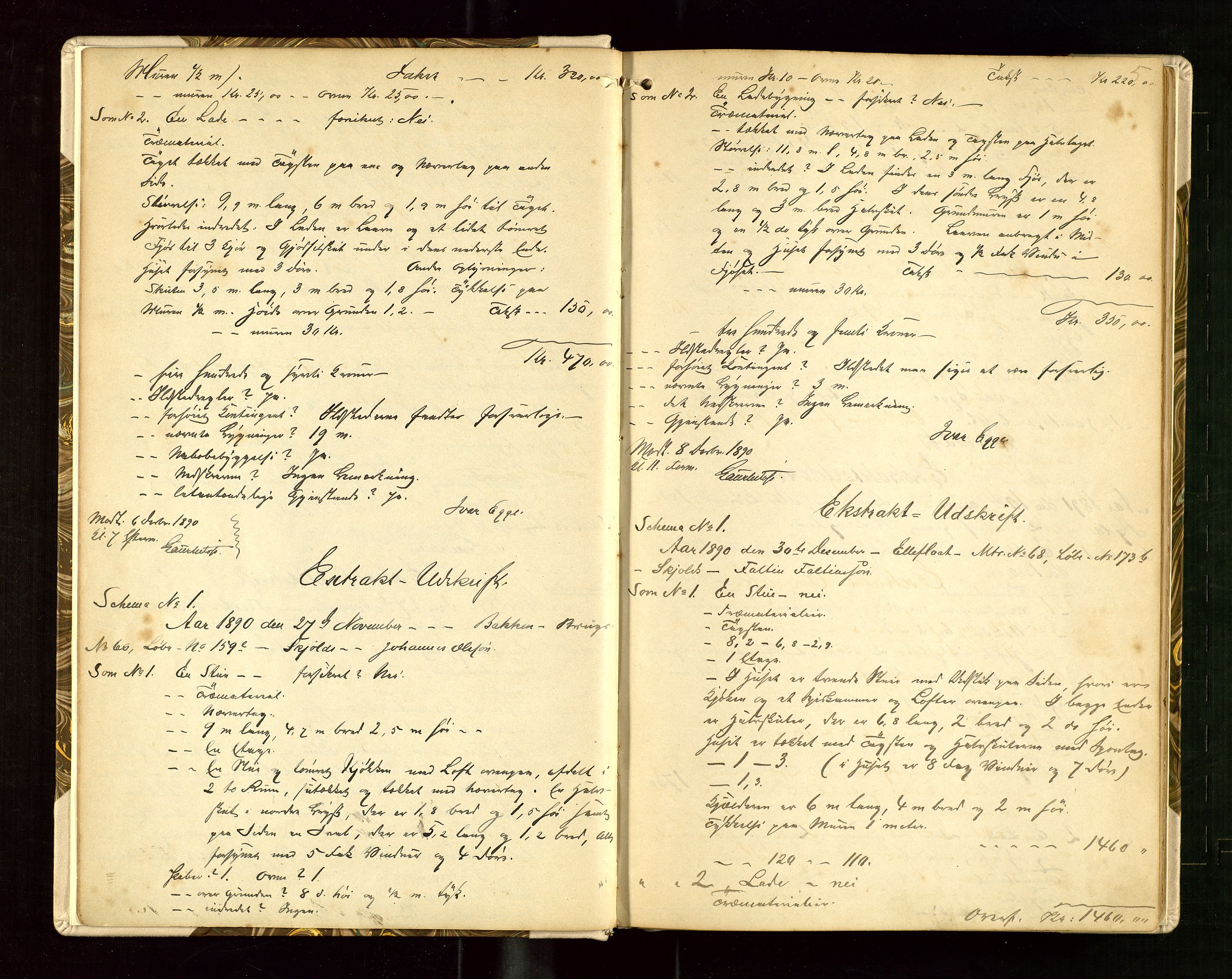 Skjold lensmannskontor, AV/SAST-A-100182/Goa/L0002: "Brandtaksasjons-Protokol for Skjolds Thinglag", 1890-1949, p. 4b-5a