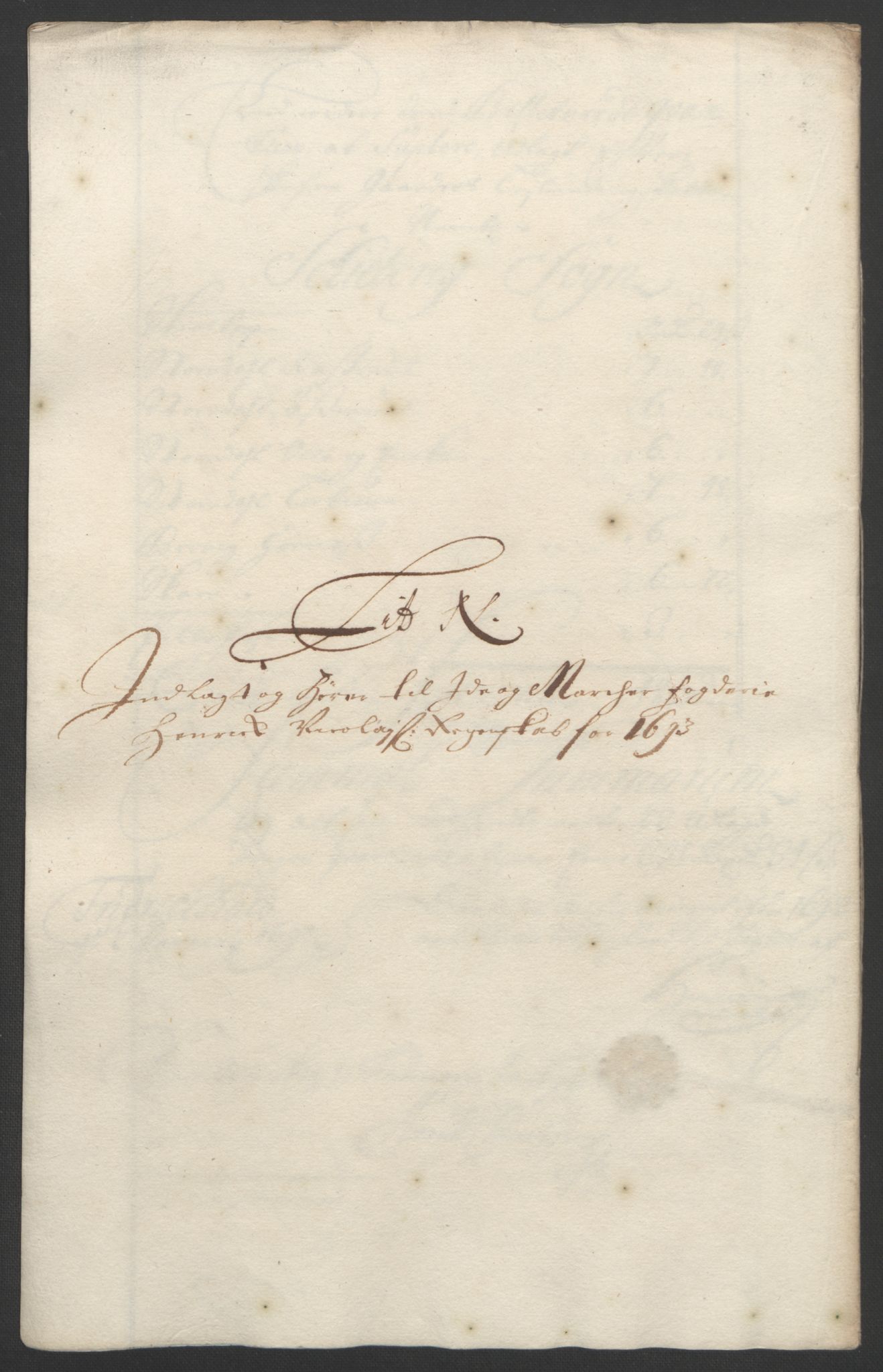 Rentekammeret inntil 1814, Reviderte regnskaper, Fogderegnskap, AV/RA-EA-4092/R01/L0011: Fogderegnskap Idd og Marker, 1692-1693, p. 316