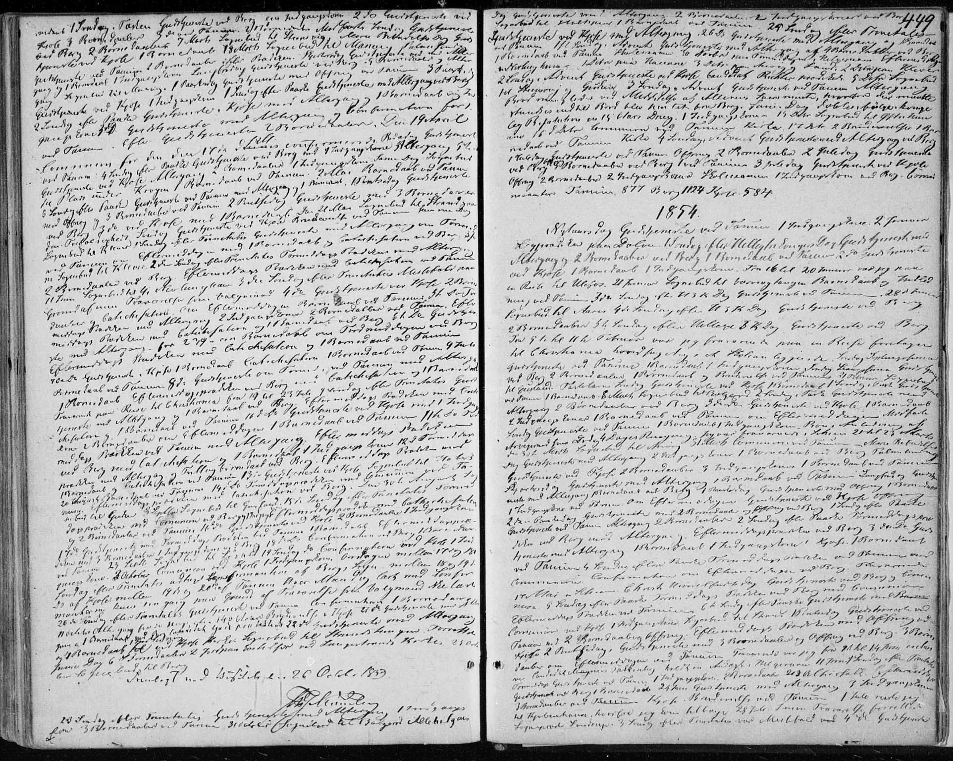 Brunlanes kirkebøker, SAKO/A-342/F/Fa/L0004: Parish register (official) no. I 4, 1846-1862, p. 449