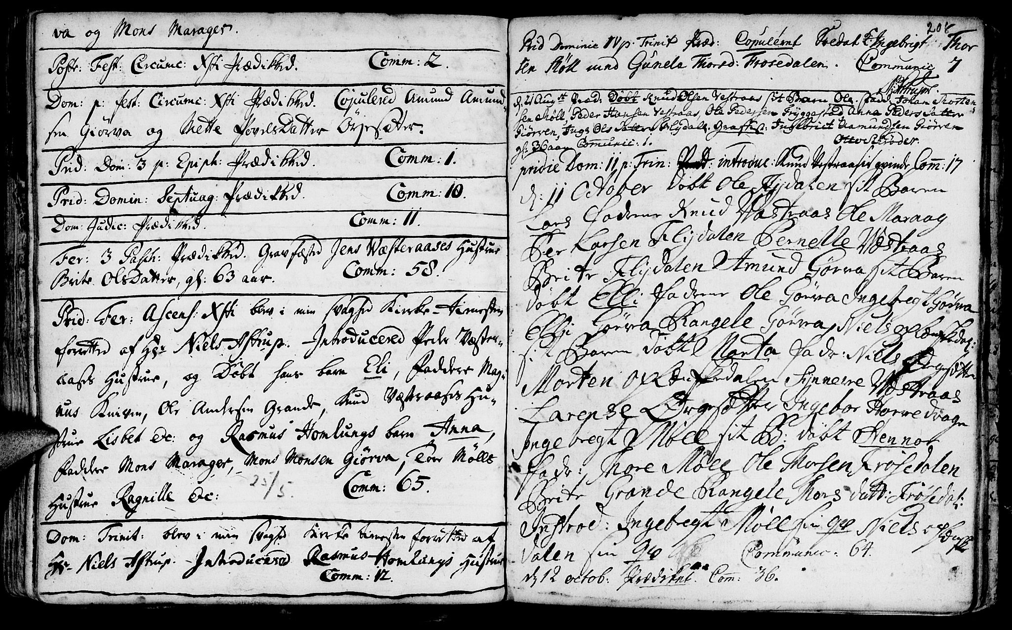 Ministerialprotokoller, klokkerbøker og fødselsregistre - Møre og Romsdal, SAT/A-1454/519/L0242: Parish register (official) no. 519A01 /3, 1736-1761, p. 208