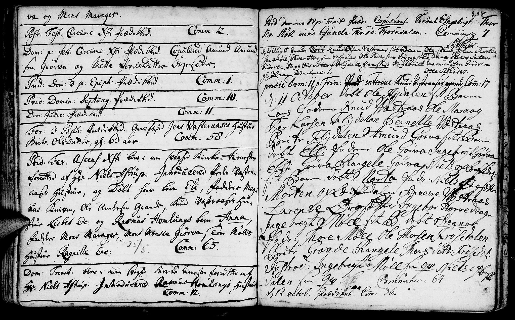 Ministerialprotokoller, klokkerbøker og fødselsregistre - Møre og Romsdal, AV/SAT-A-1454/519/L0242: Parish register (official) no. 519A01 /3, 1736-1761, p. 208