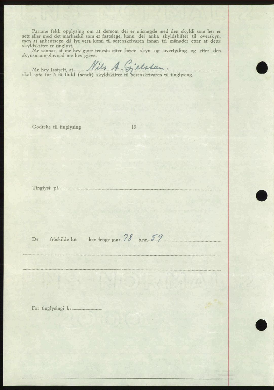 Romsdal sorenskriveri, AV/SAT-A-4149/1/2/2C: Mortgage book no. A21, 1946-1946, Diary no: : 2151/1946