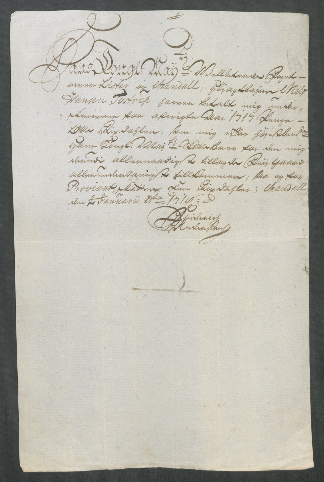 Rentekammeret inntil 1814, Reviderte regnskaper, Fogderegnskap, AV/RA-EA-4092/R43/L2561: Fogderegnskap Lista og Mandal, 1717, p. 233