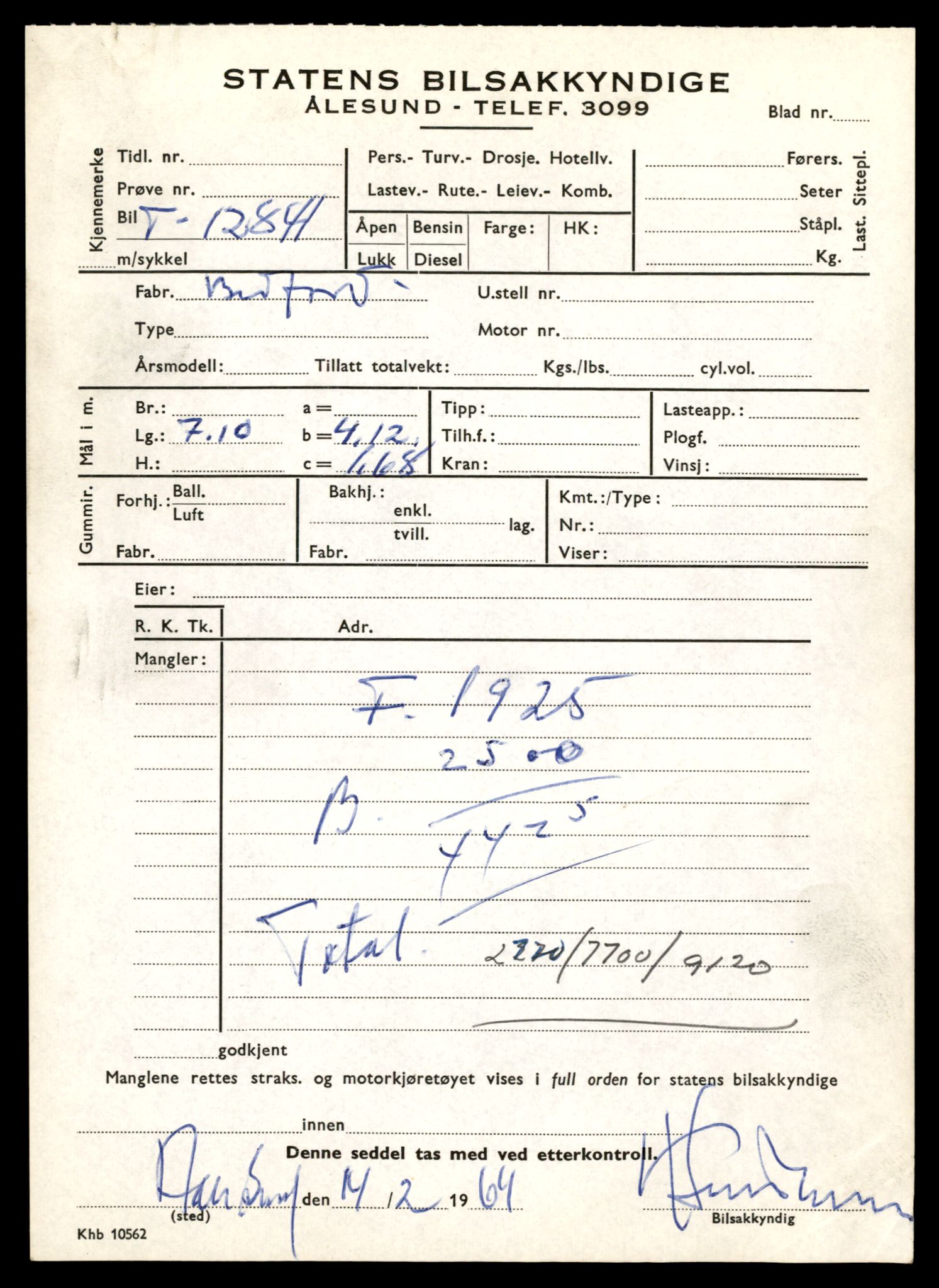 Møre og Romsdal vegkontor - Ålesund trafikkstasjon, AV/SAT-A-4099/F/Fe/L0036: Registreringskort for kjøretøy T 12831 - T 13030, 1927-1998, p. 243
